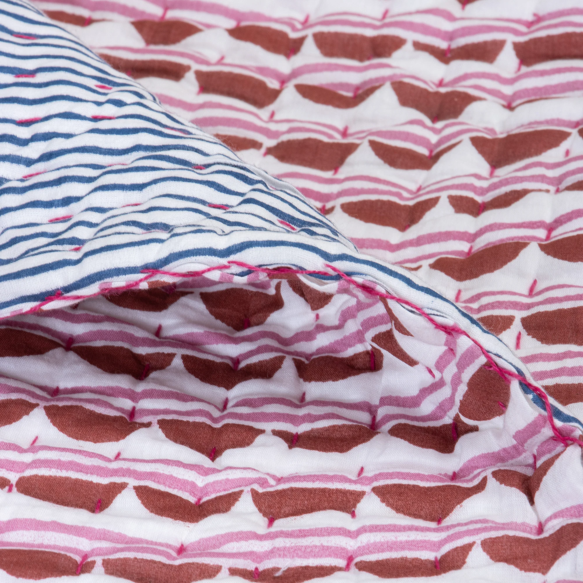 Hand Stitched Indian Soft Cotton Baby Blanket - Image 5