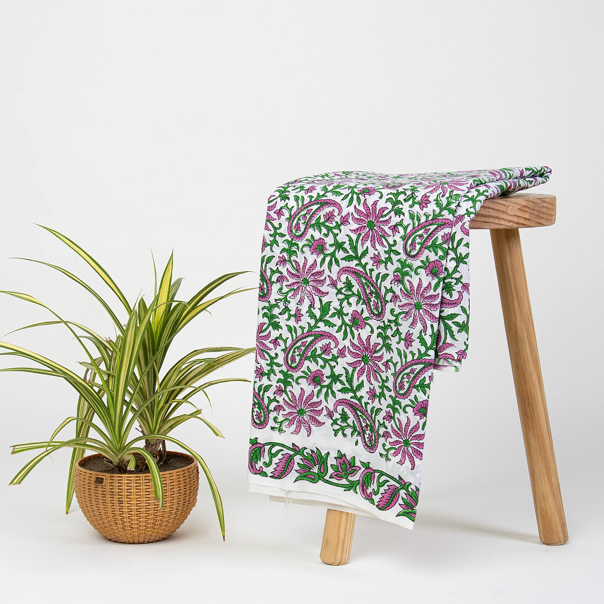 Pure Cotton Indian Hand Block Printed Fabric by Yard - Image 2