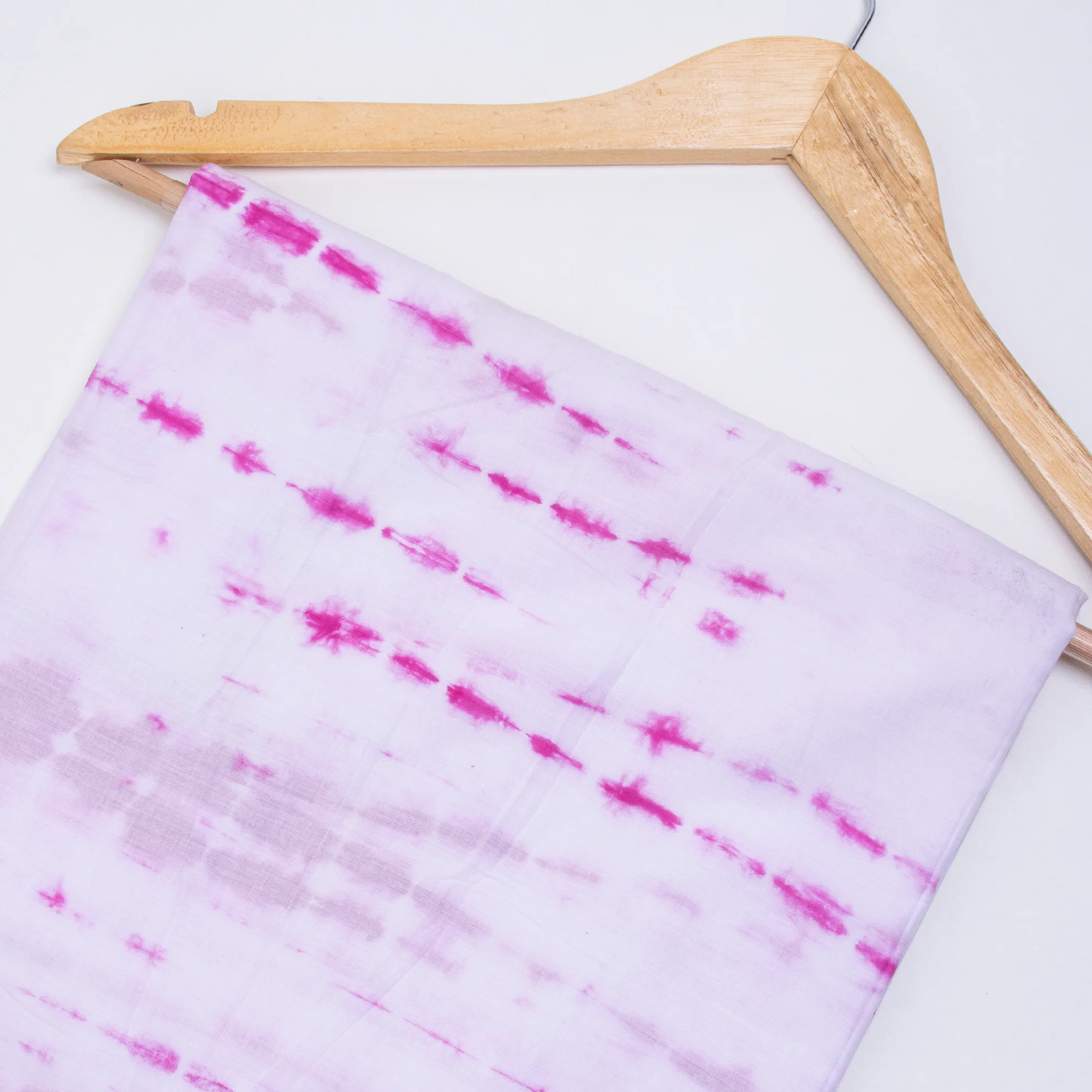 Premium Pink Handmade Cotton Running Tie Dye Fabric Cloths - Image 3