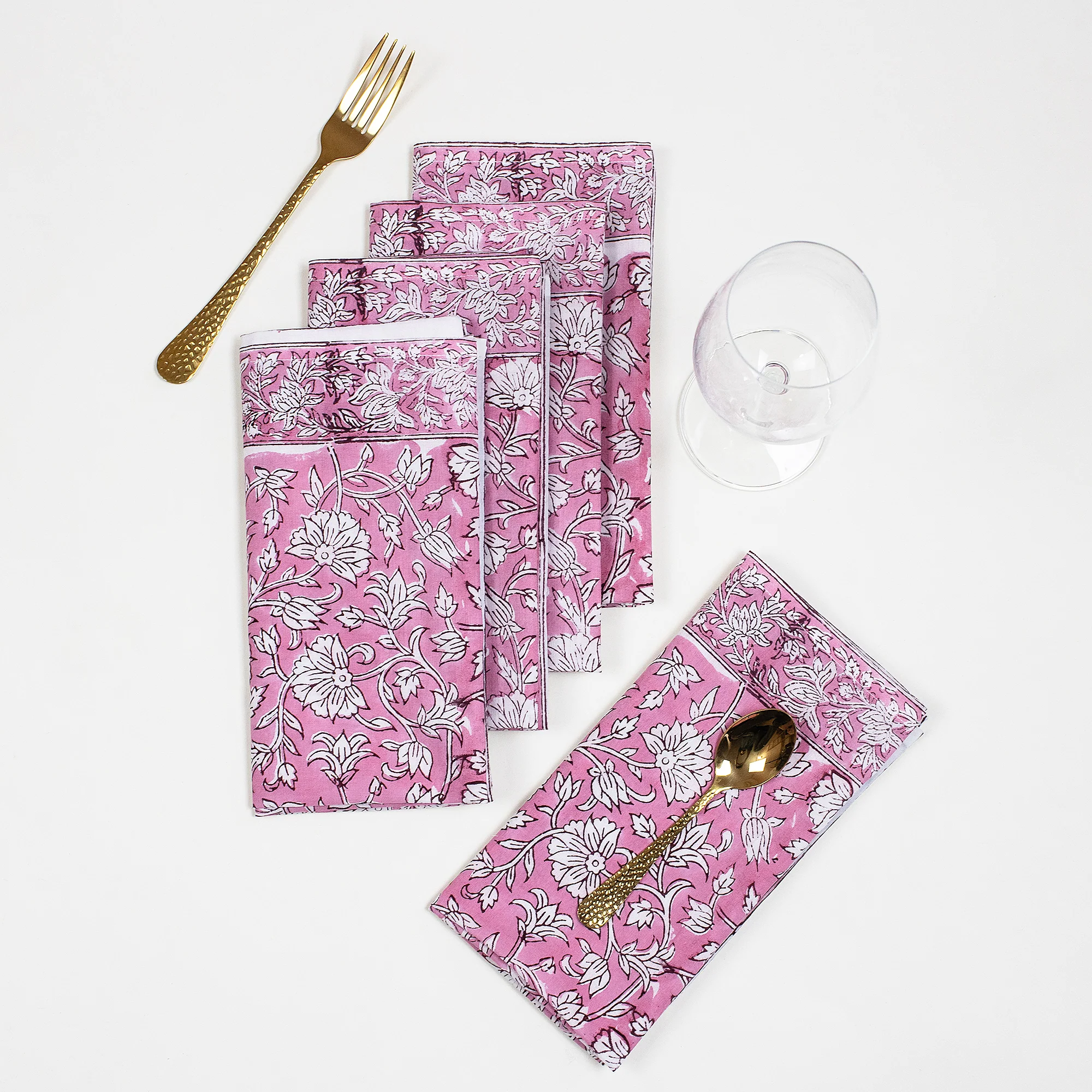 Floral Handmade Cotton Napkin Cloth - Image 3