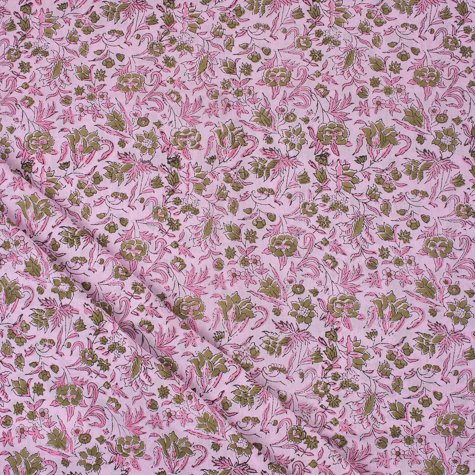Floral Premium Hand Block Printed Cotton Fabric