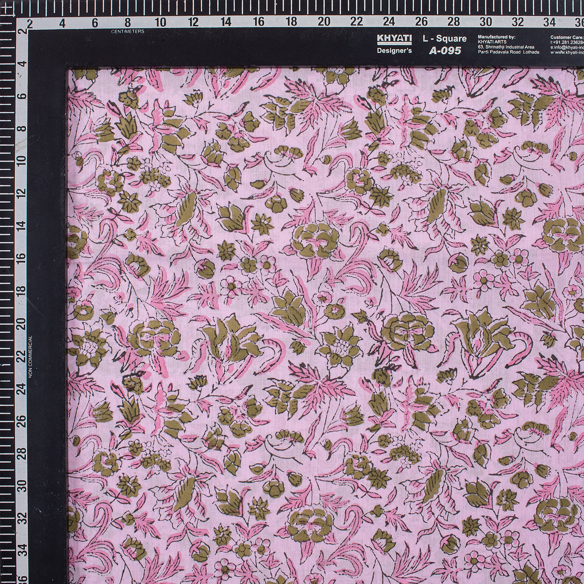 Floral Premium Hand Block Printed Cotton Fabric - Image 4