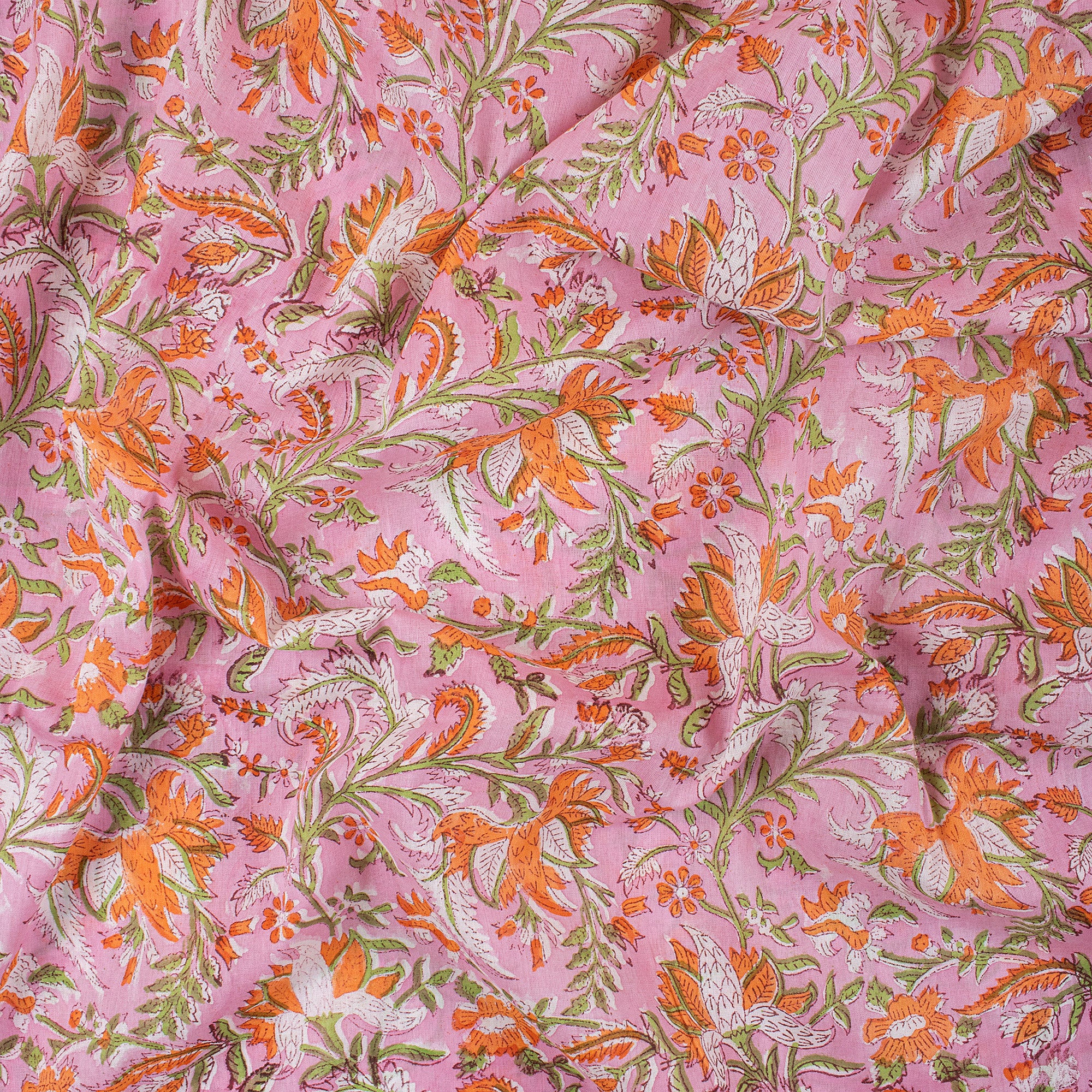 Floral Block Printed Fabric India - Image 3
