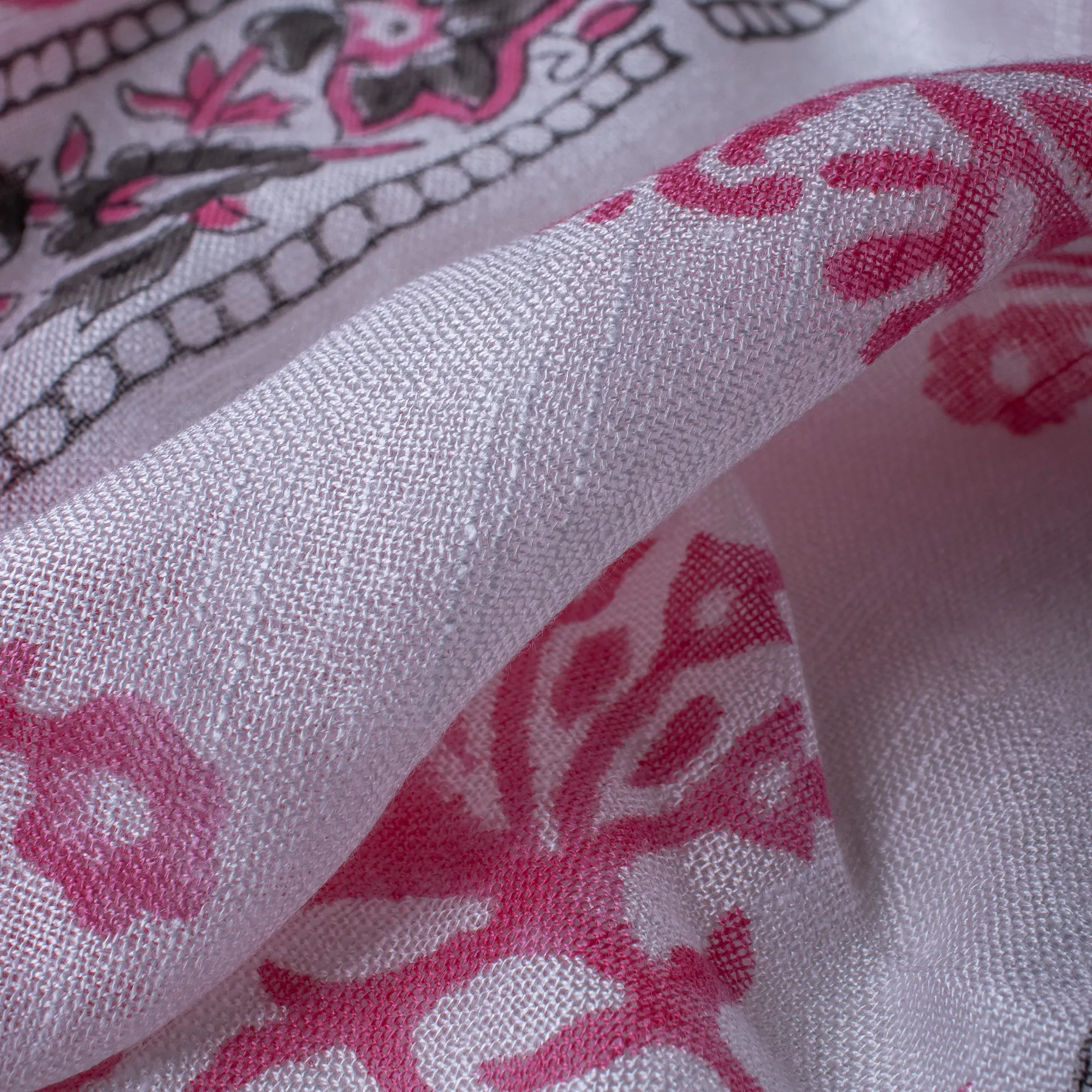 Light weighted Floral Indian Hand Block Printed Women's Cotton Scarfs - Image 7