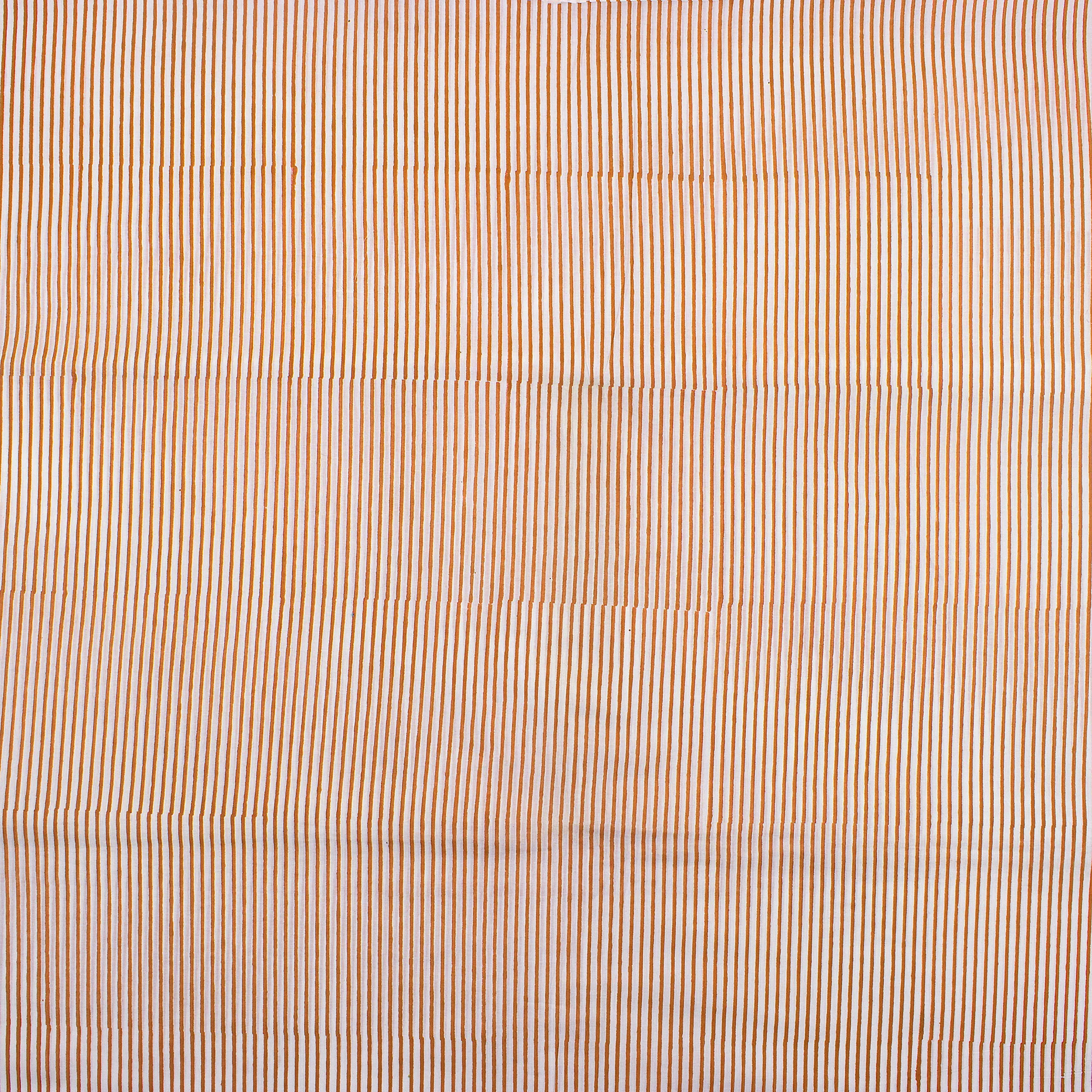 Striped Hand Block Print Pure Cotton Fabric - Image 4