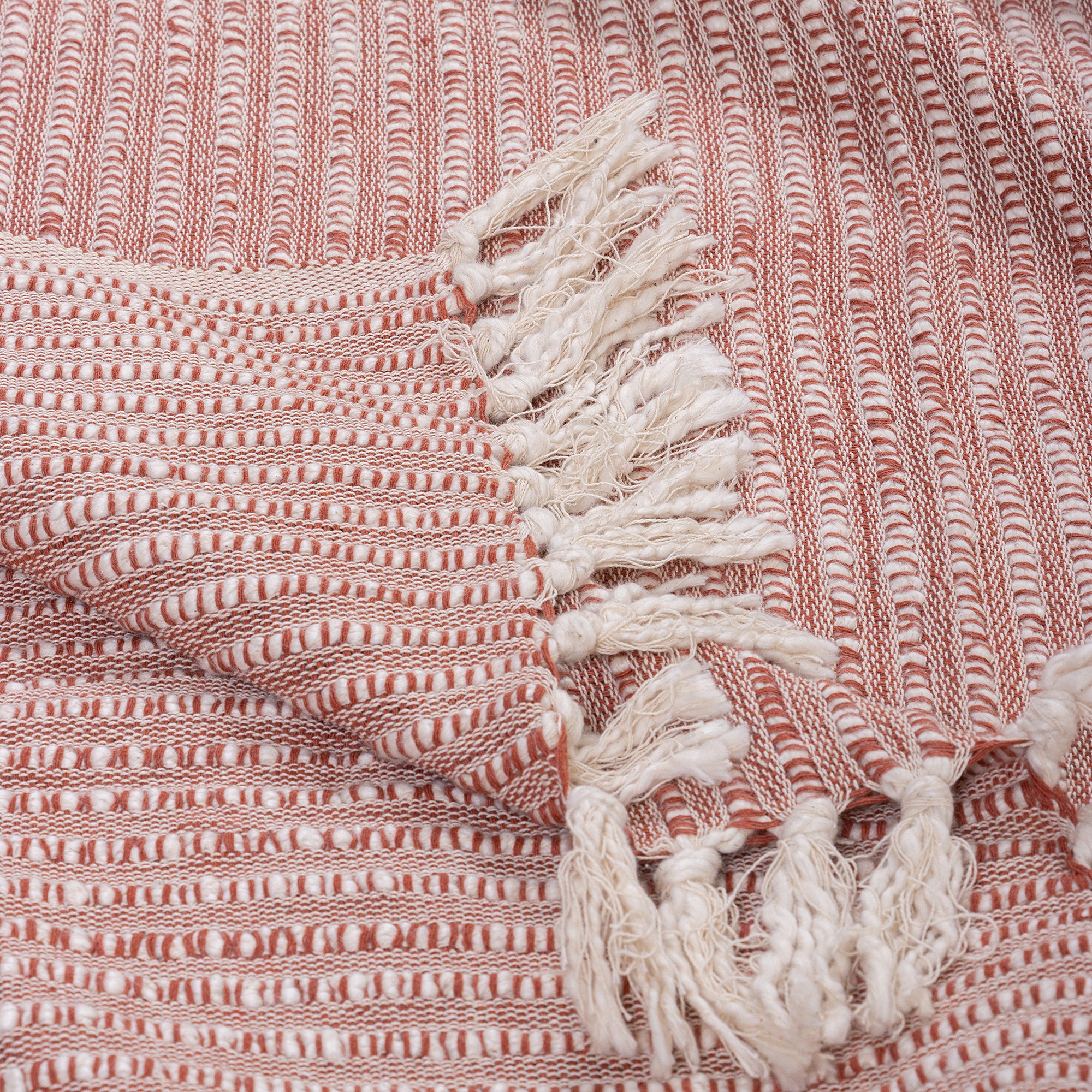 Pink Hand Woven Throw Blanket for Sofa - Image 3