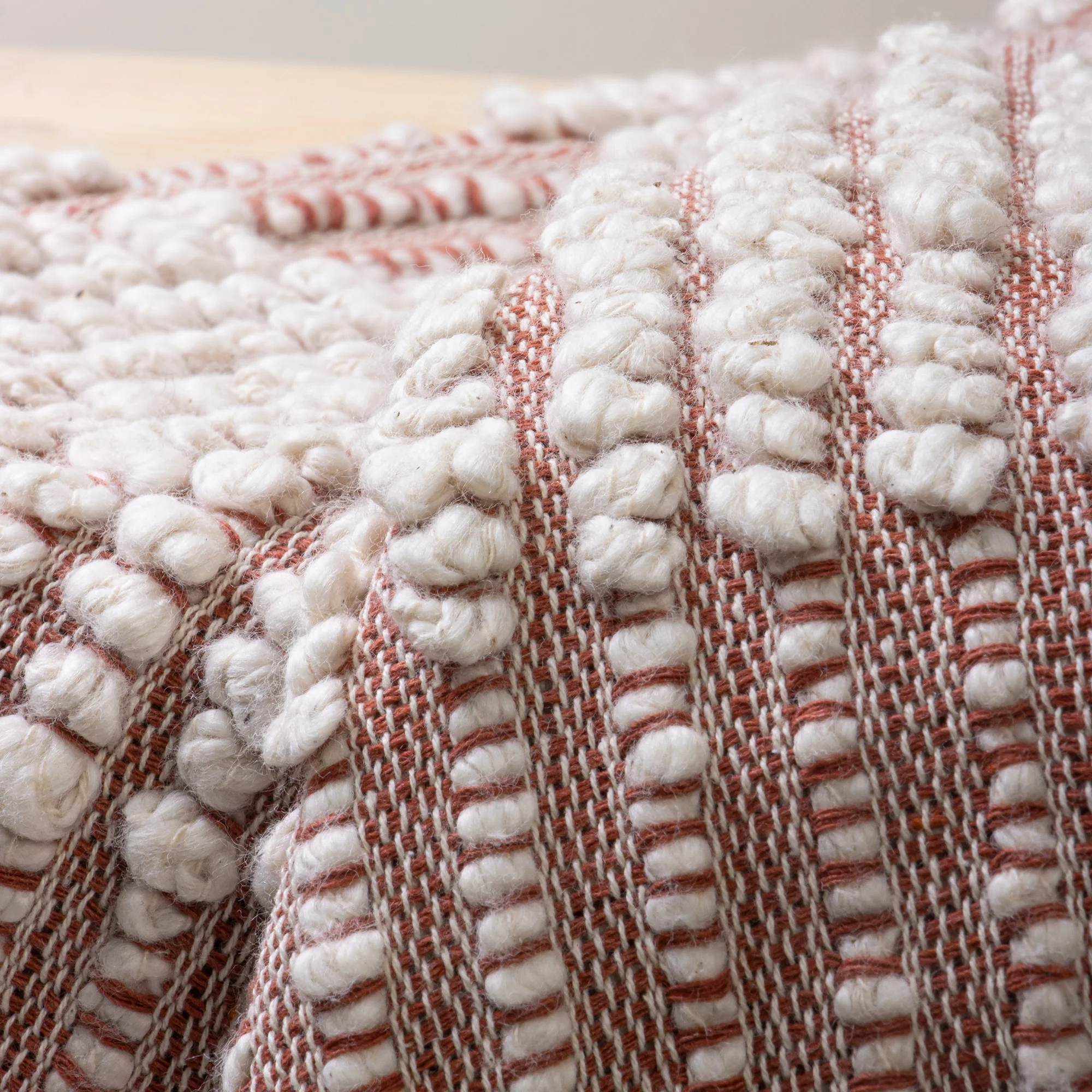 Pink Hand Woven Throw Blanket for Sofa - Image 8