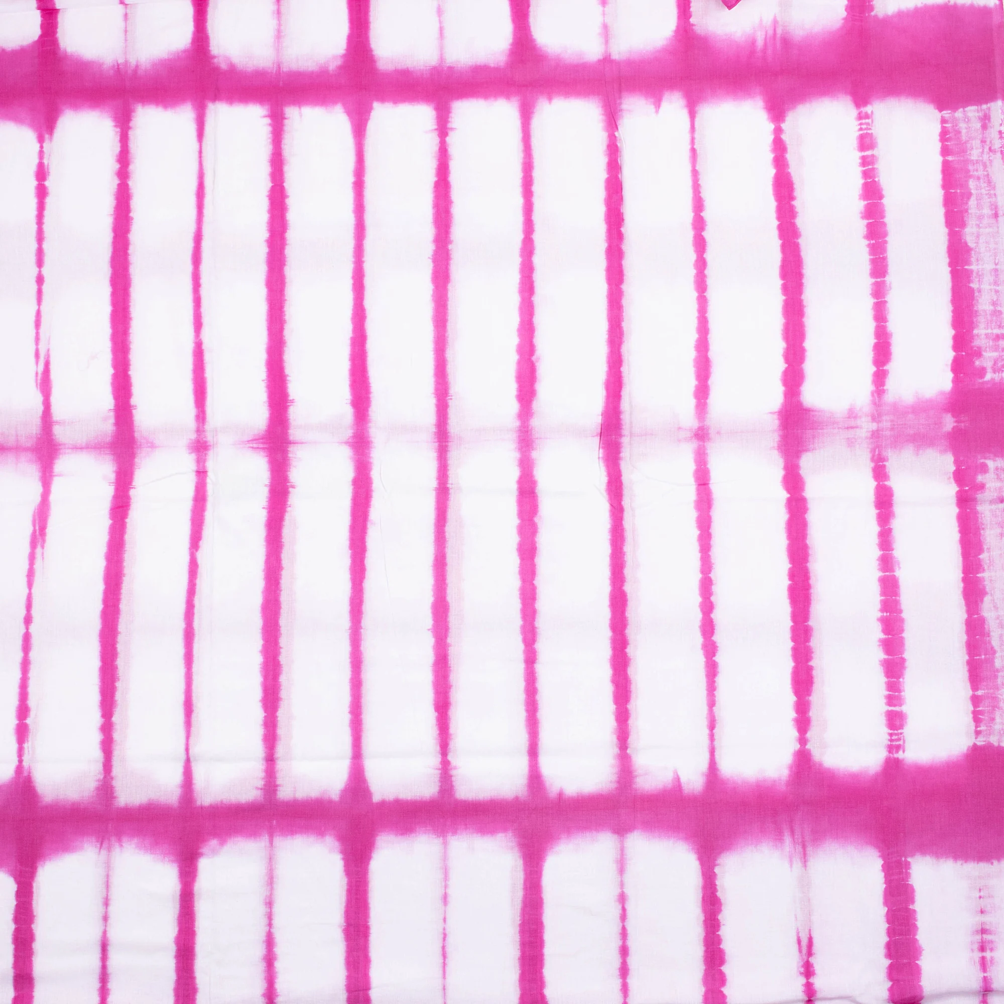 Pink Striped Natural Hand Dyed Pure Cotton Tie Dye Fabric for Kurta - Image 5