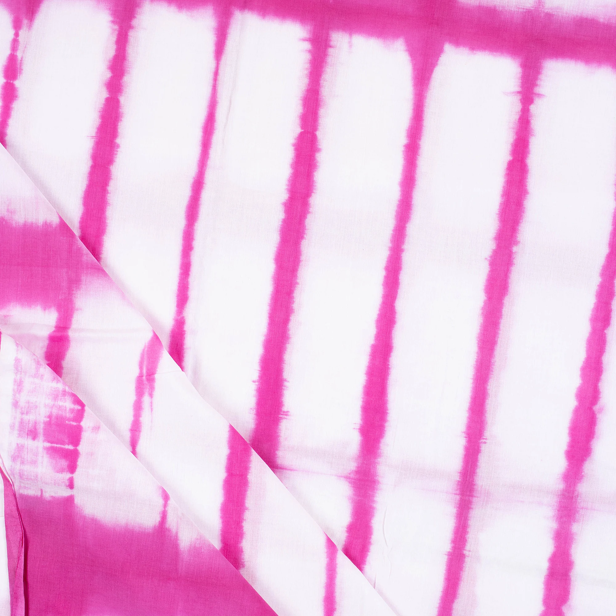 Pink Striped Natural Hand Dyed Pure Cotton Tie Dye Fabric for Kurta - Image 6