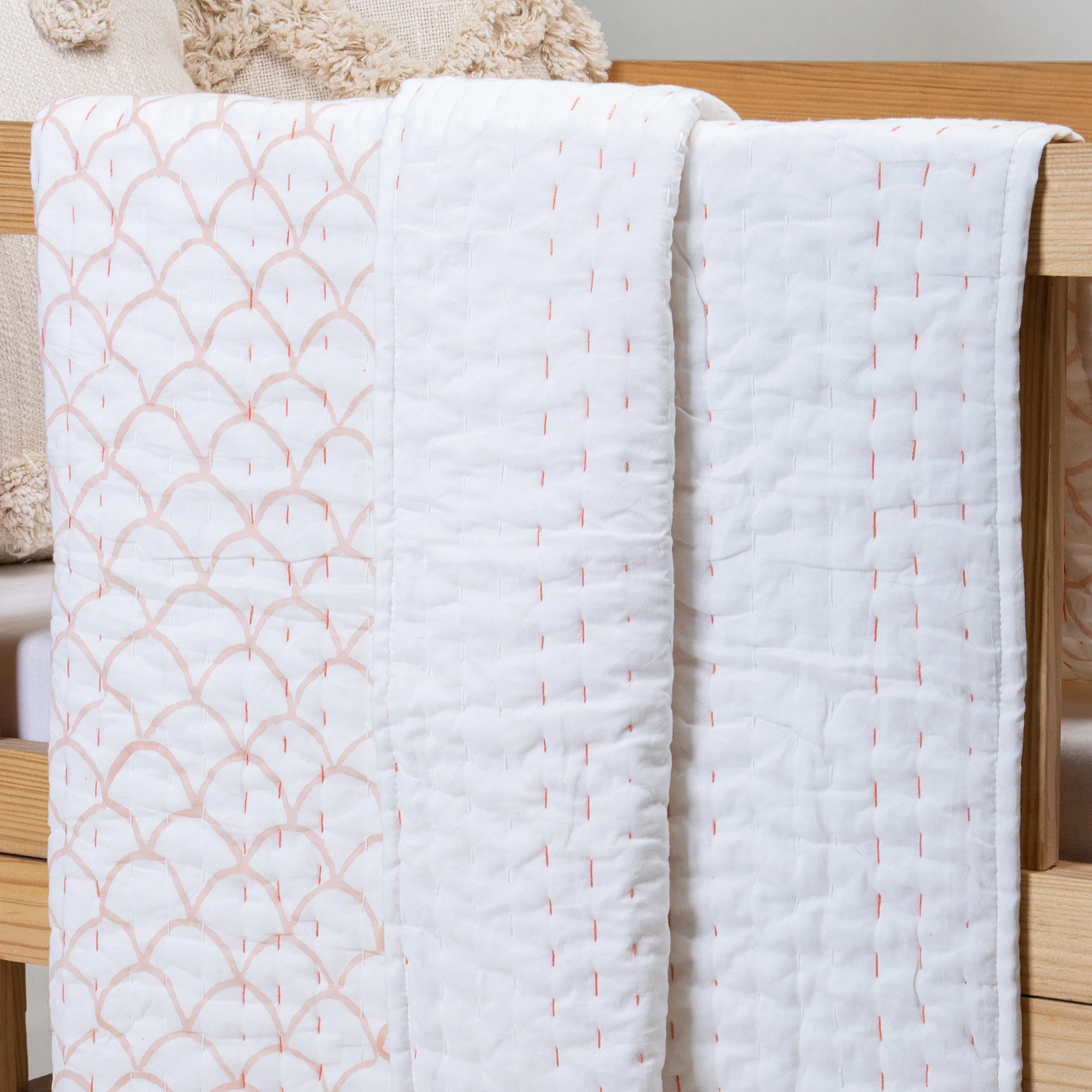 Luxurious Hand Block Print Pure Cotton Indian Baby Blankets - Image 3