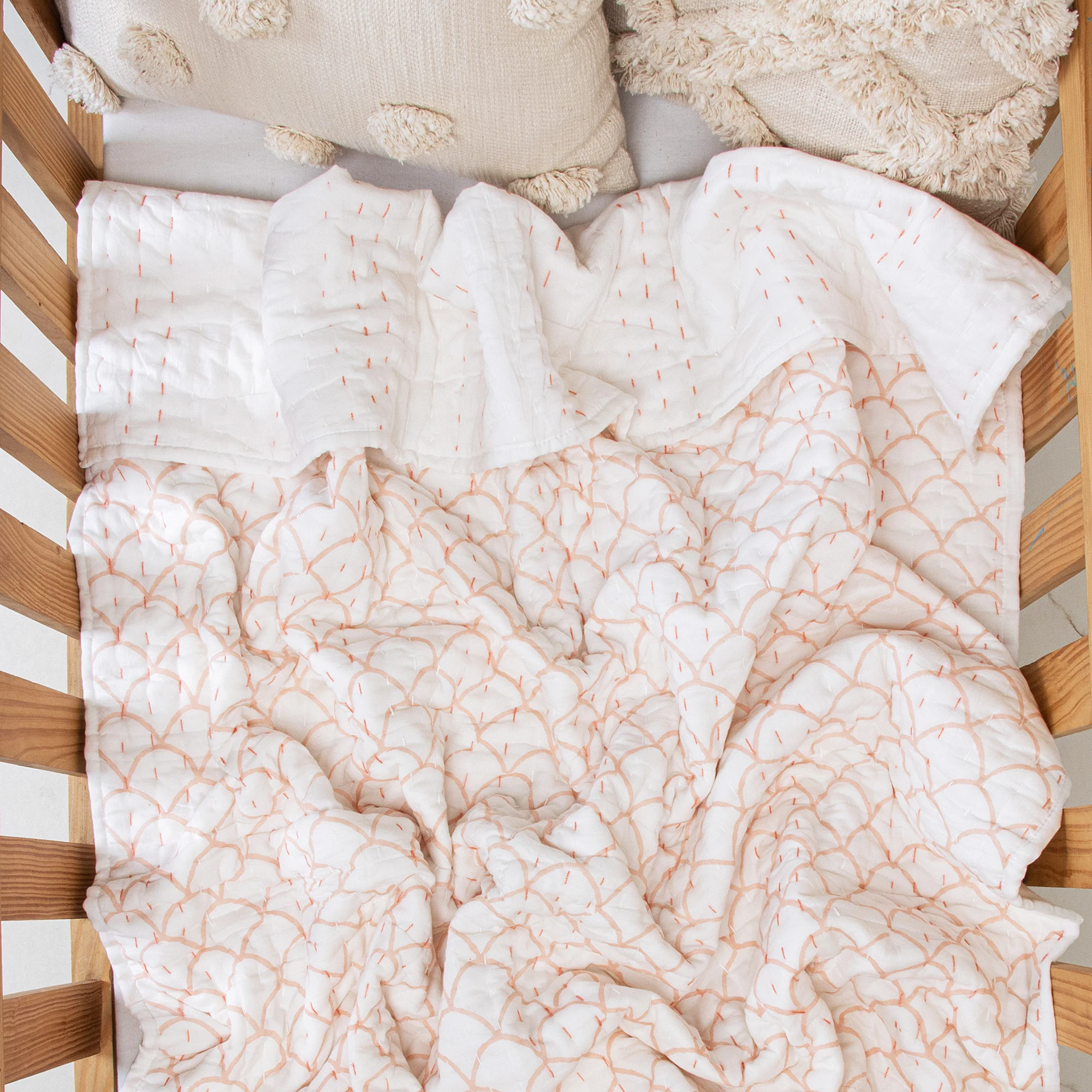Luxurious Hand Block Print Pure Cotton Indian Baby Blankets - Image 4