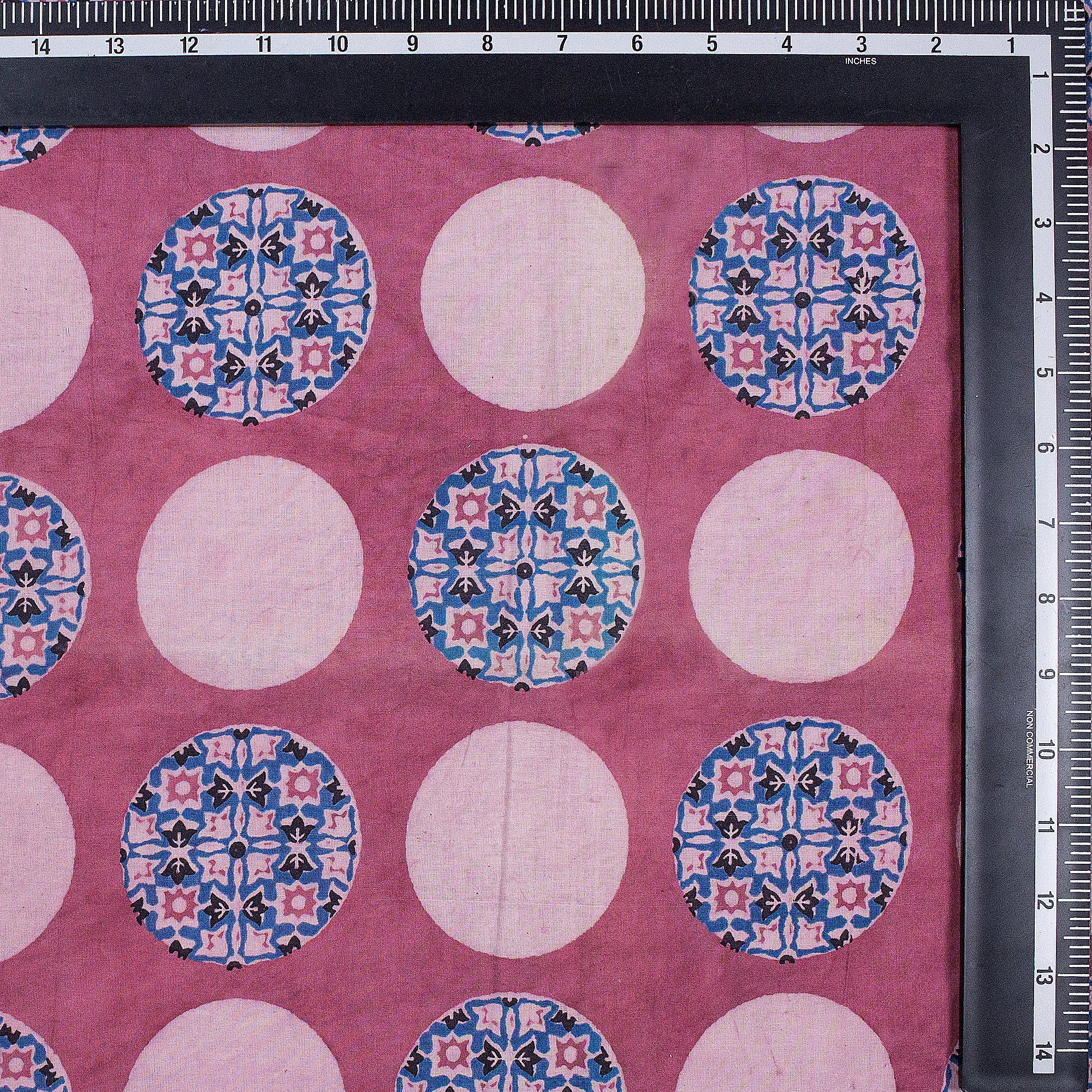 Polka Dots Dabu Hand Block Print Fabric - Image 5