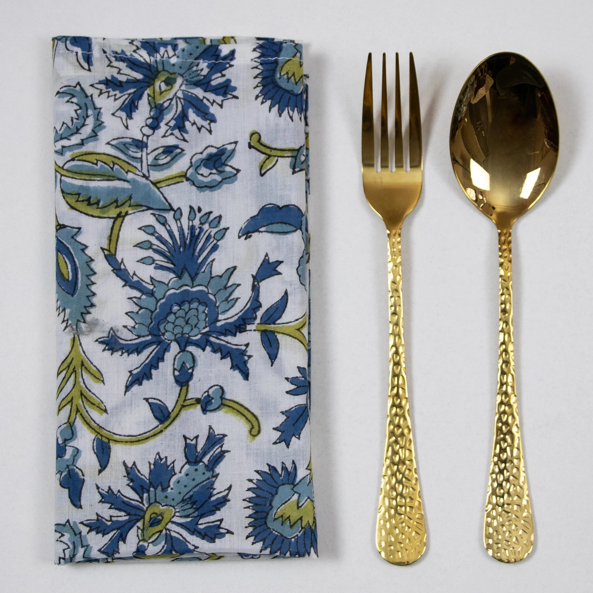 Premium Floral Indian Block Printed Cotton Cloth Table Napkins - Image 2