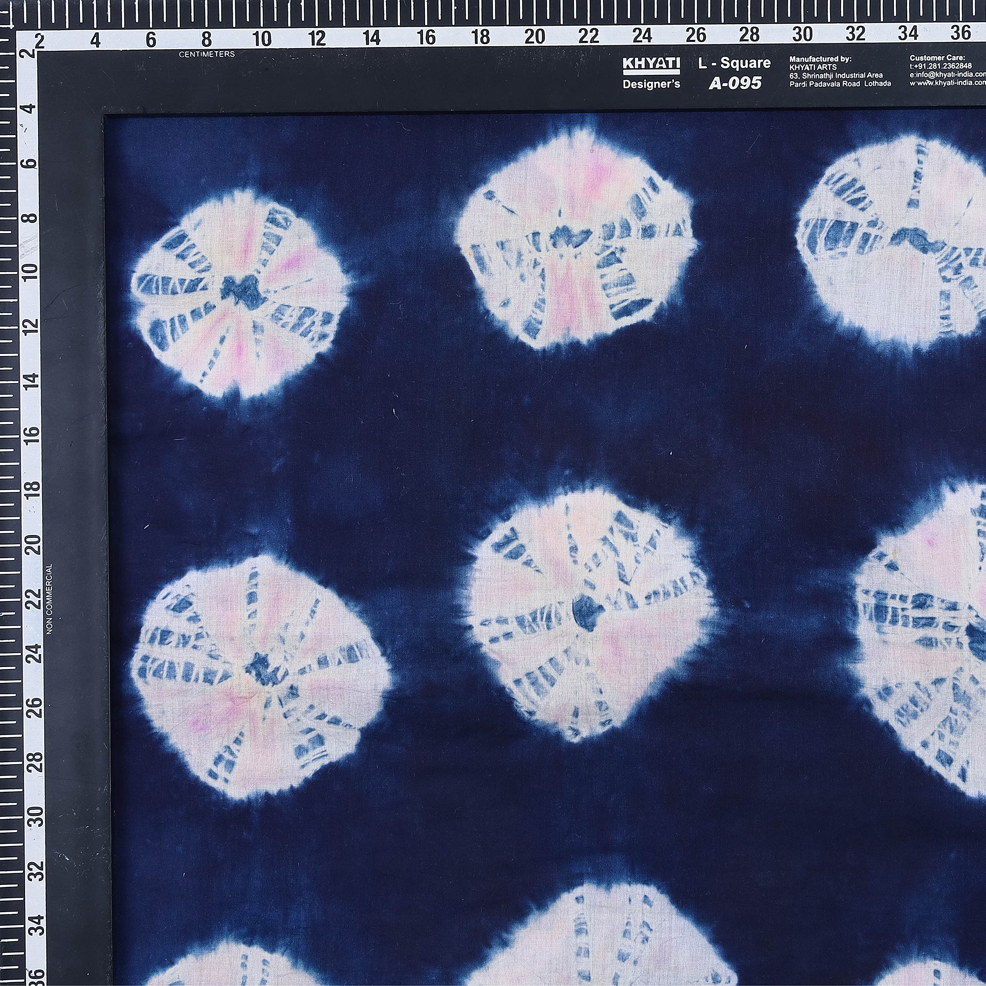 Premium Blue Tie Dye Shibori Fabric - Image 3