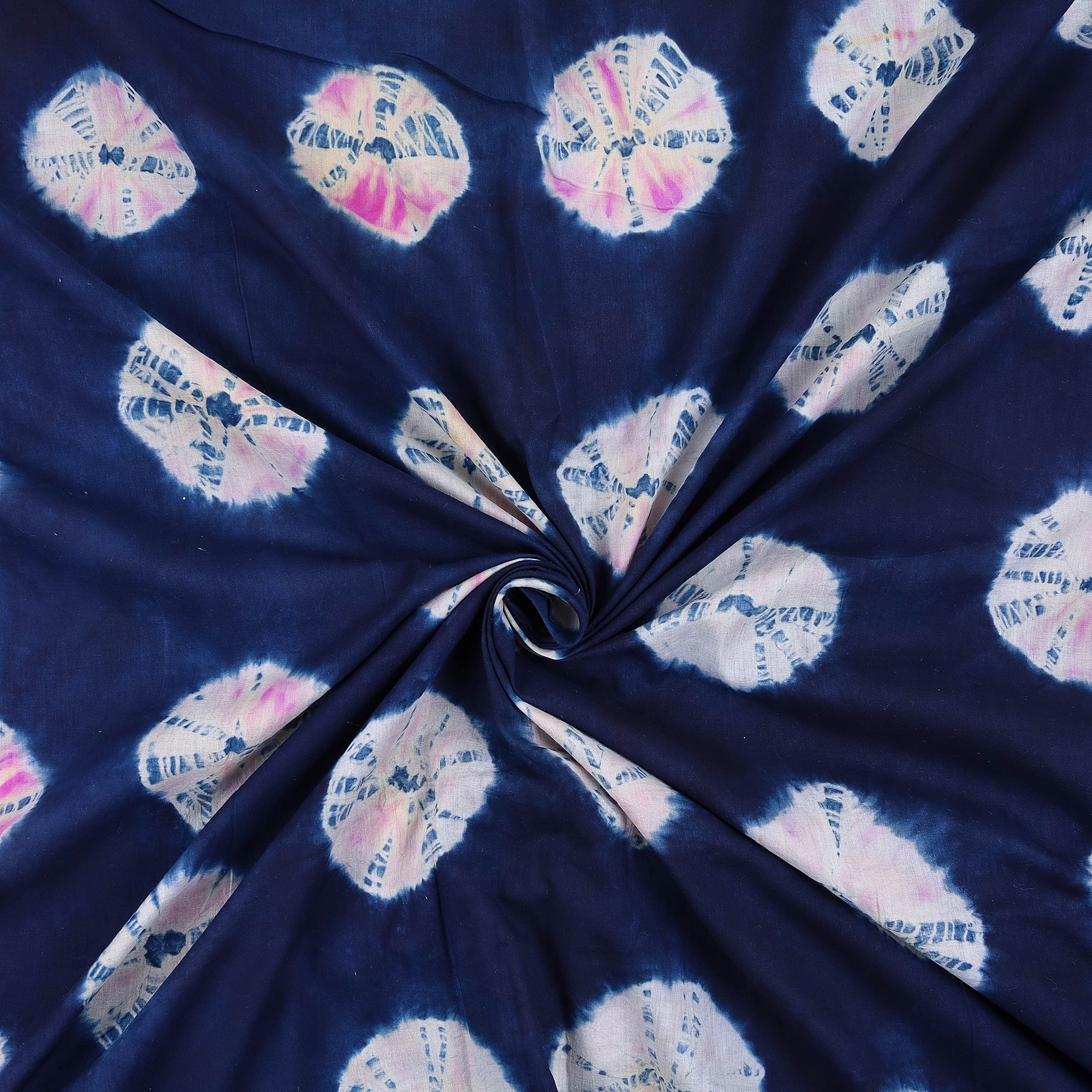 Premium Blue Tie Dye Shibori Fabric - Image 4