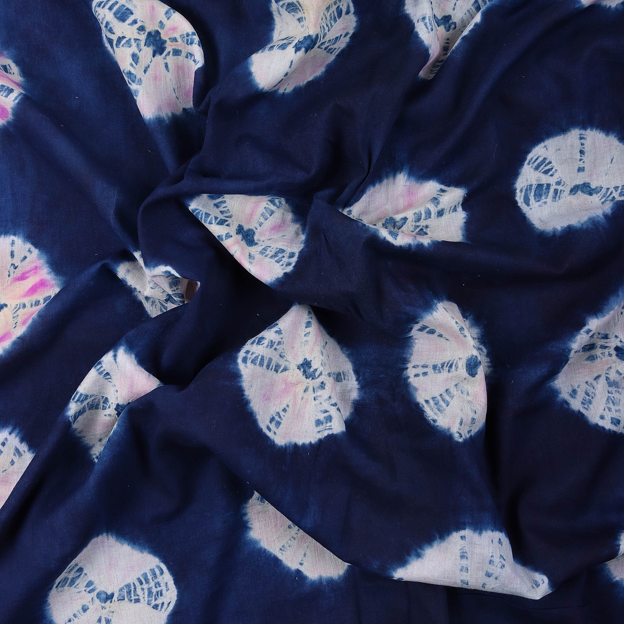 Premium Blue Tie Dye Shibori Fabric - Image 5