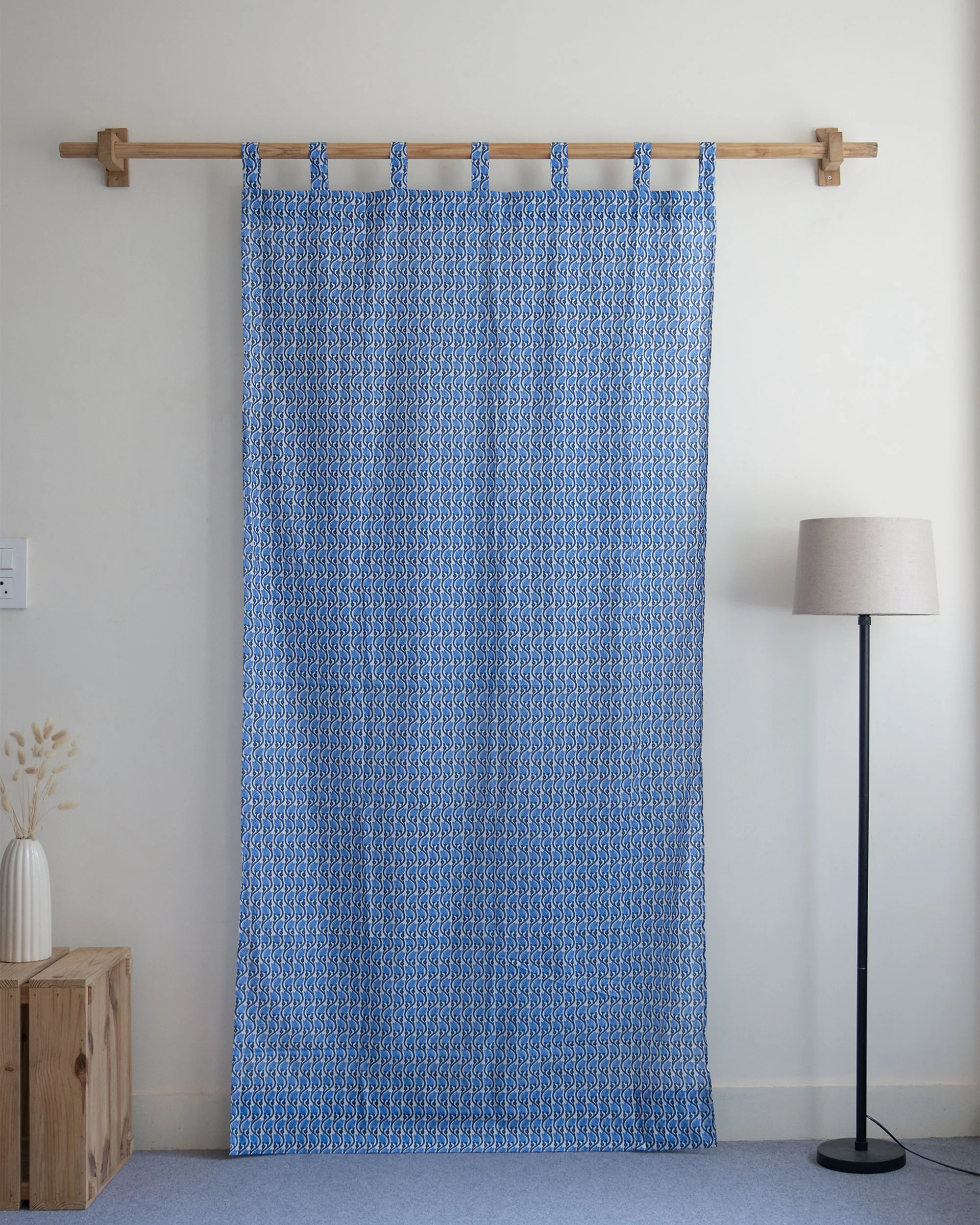 Premium Floral Block Print Cafe Curtains - Image 5