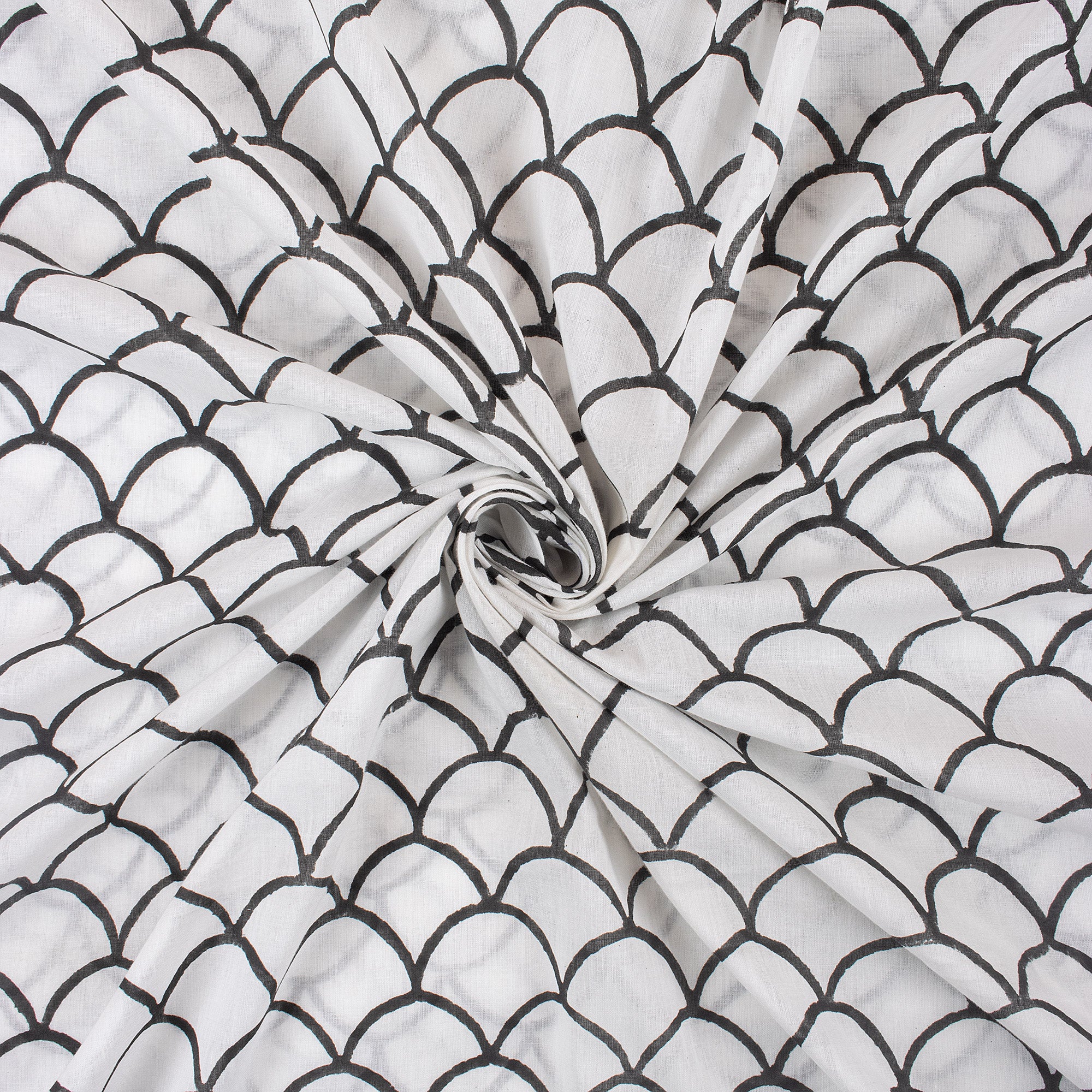 Premium Hand Block Light Weighted Printed Cotton Fabric - Image 2
