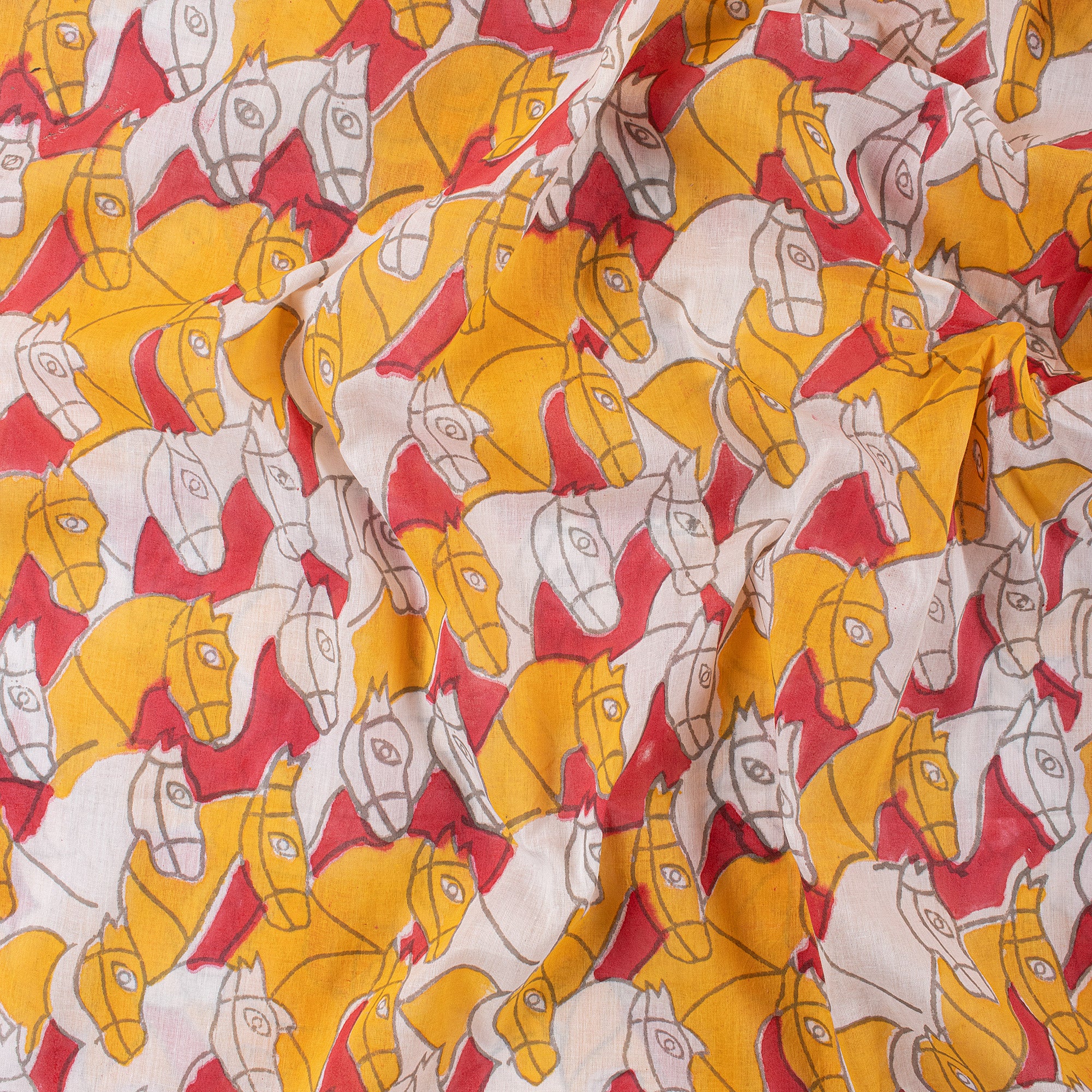 Premium Horse Block Print Fabric - Image 4