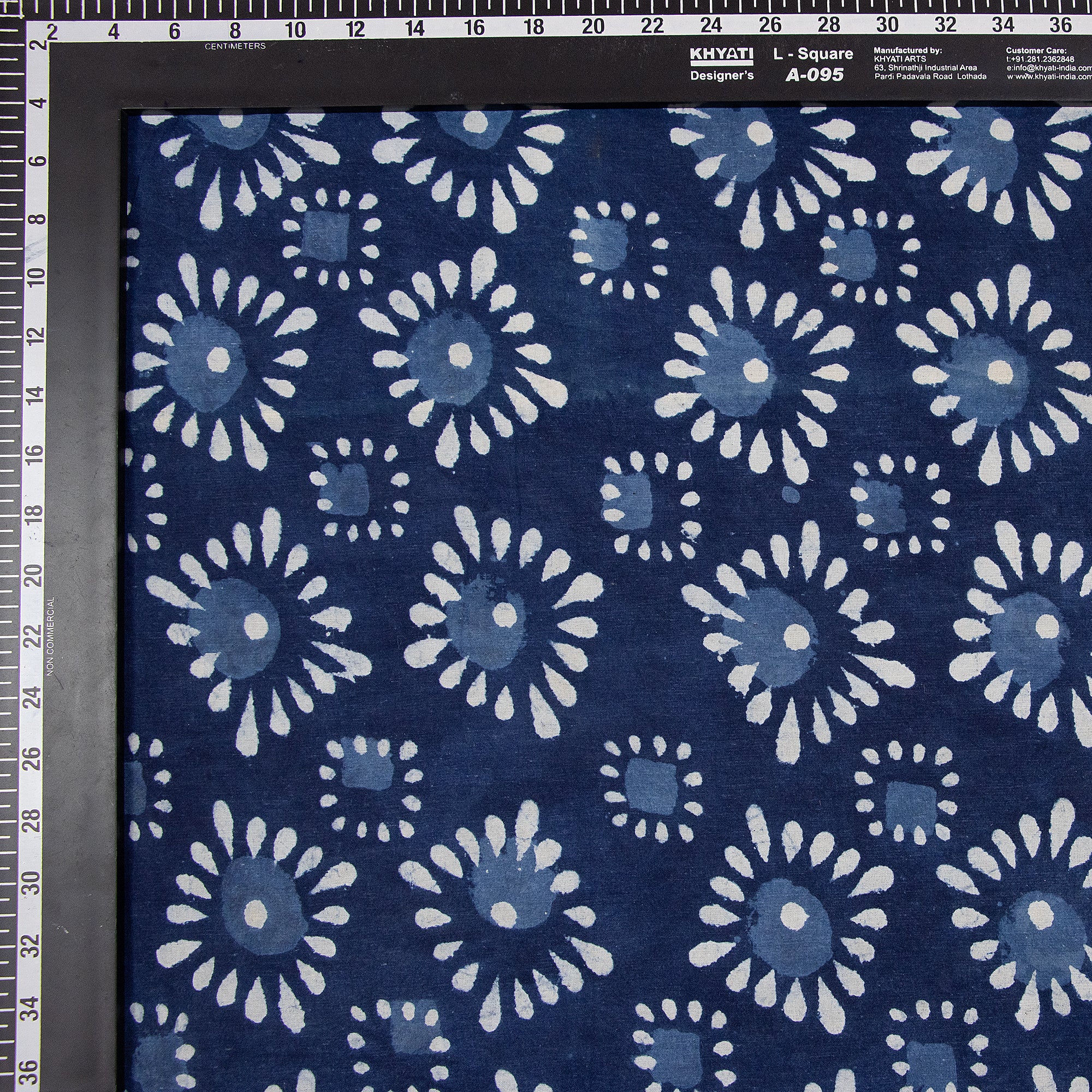 Premium Indigo Blue Jaipuri Print Cotton Dress Material Fabric Cloth