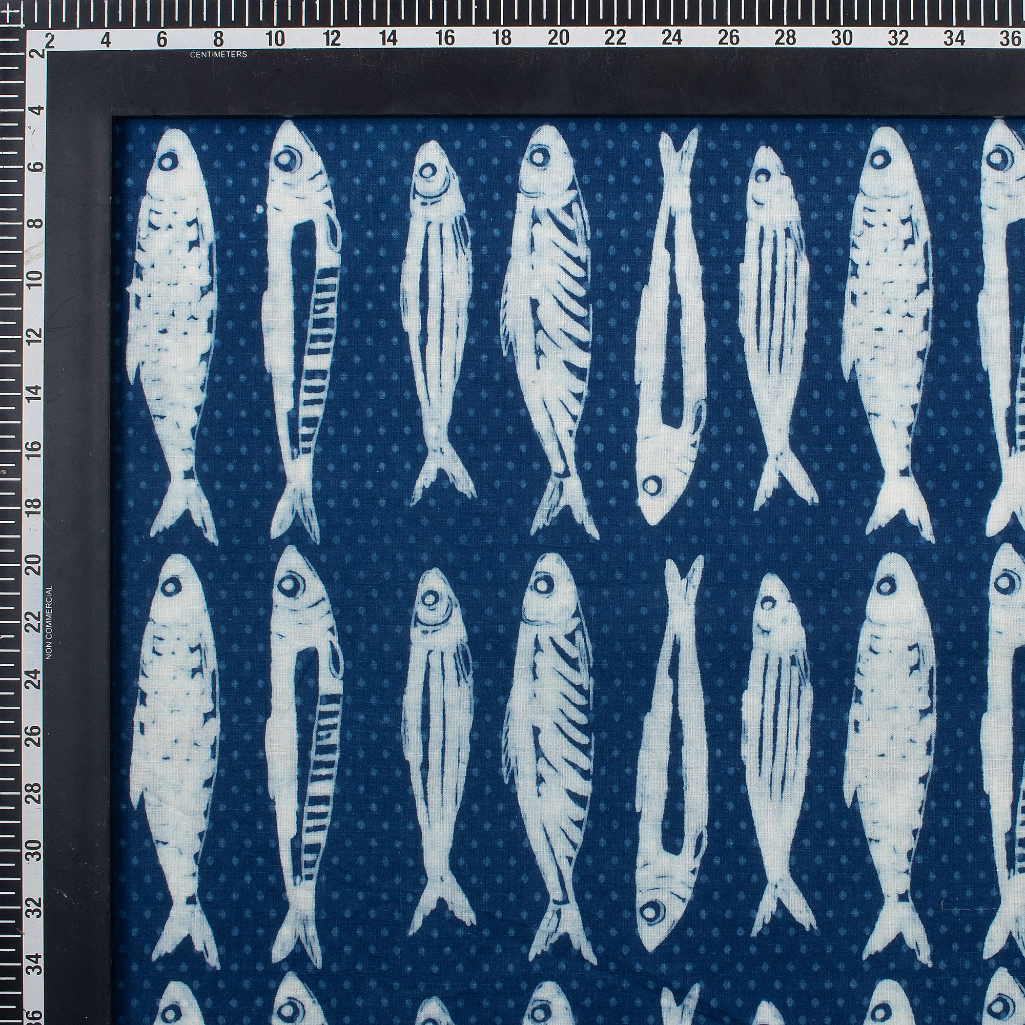 Indigo Blue Animal Print Hand Blocked Mud Resist Cotton Fabric - Image 4