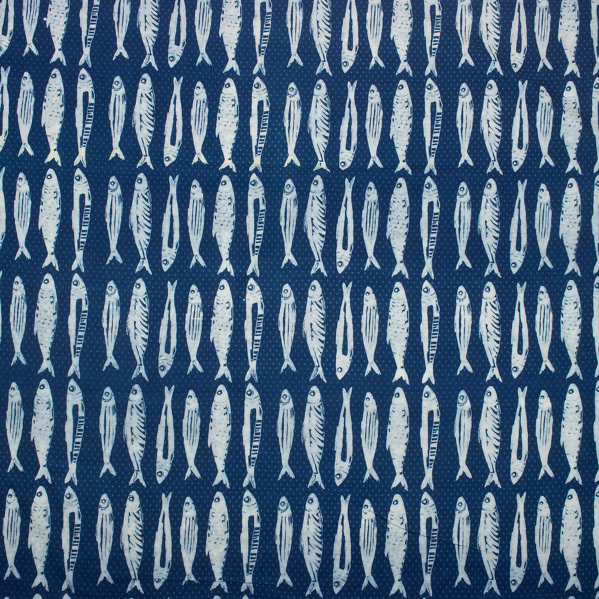 Indigo Blue Animal Print Hand Blocked Mud Resist Cotton Fabric - Image 5