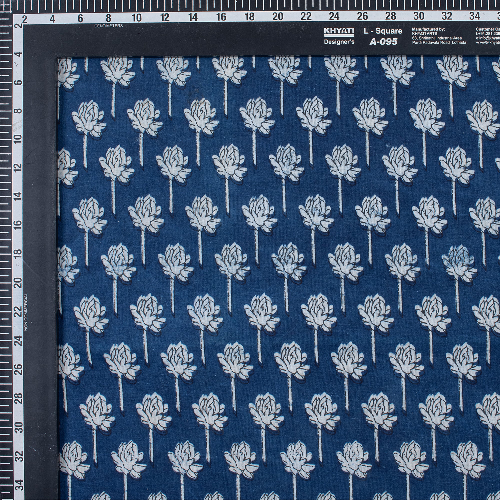 Eco Friendly Natural Dyed Shibori Blue Buti Indigo Cotton Dyed Fabric - Image 5