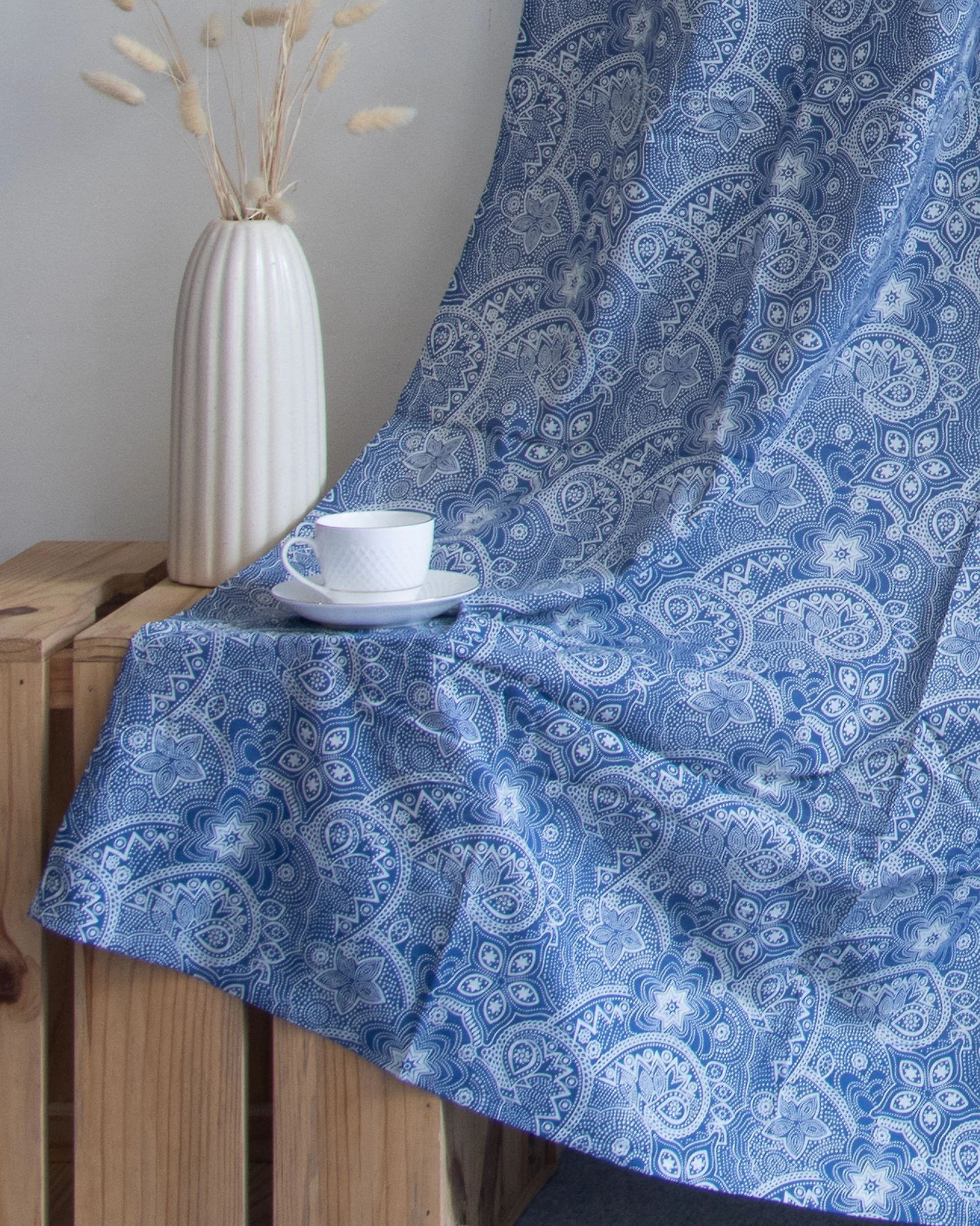 Premium Organic Cotton Block Printed Curtains for Home Decor | Room Decor - Image 4