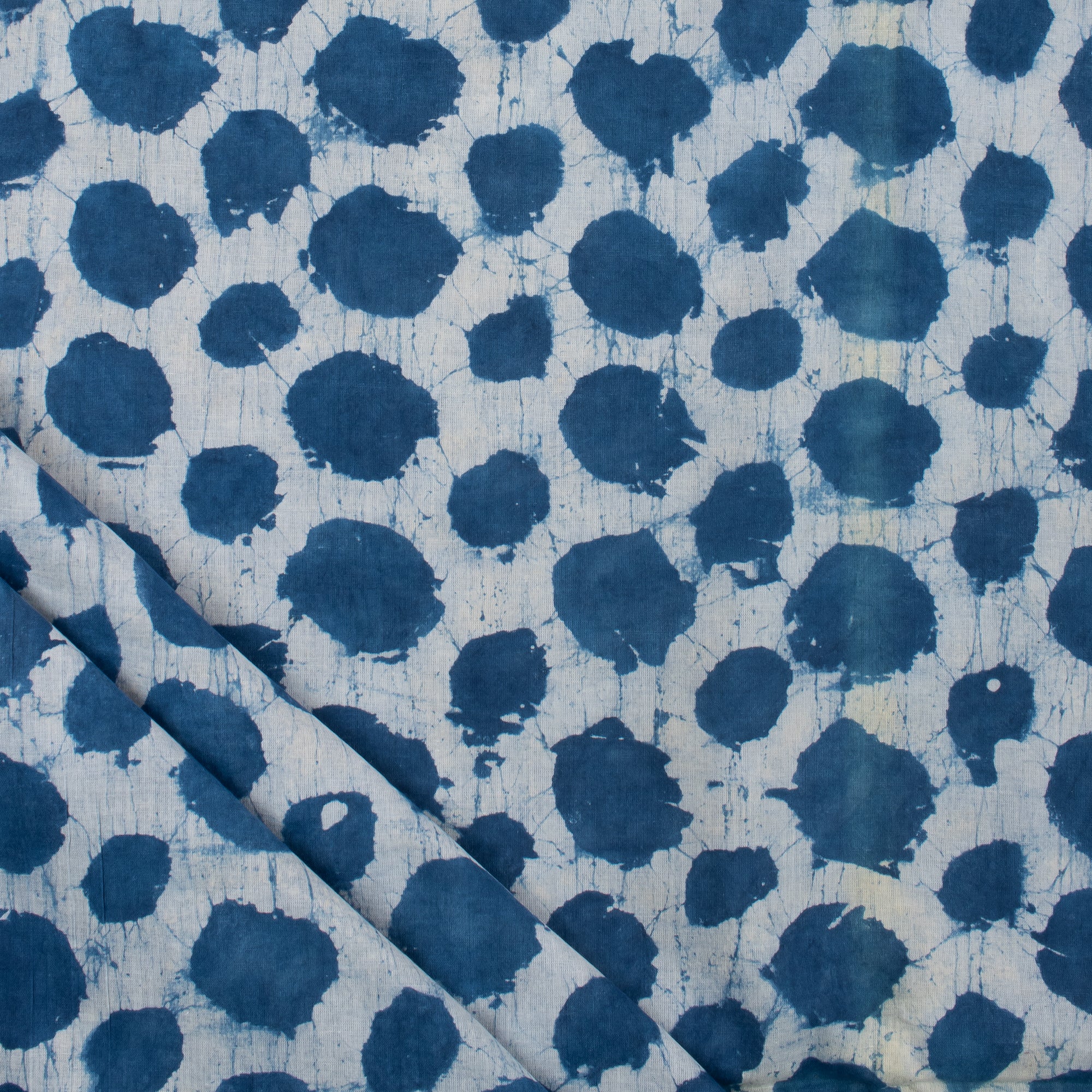 Hand Block Shibori Indigo Blue Cotton Sewing Fabric