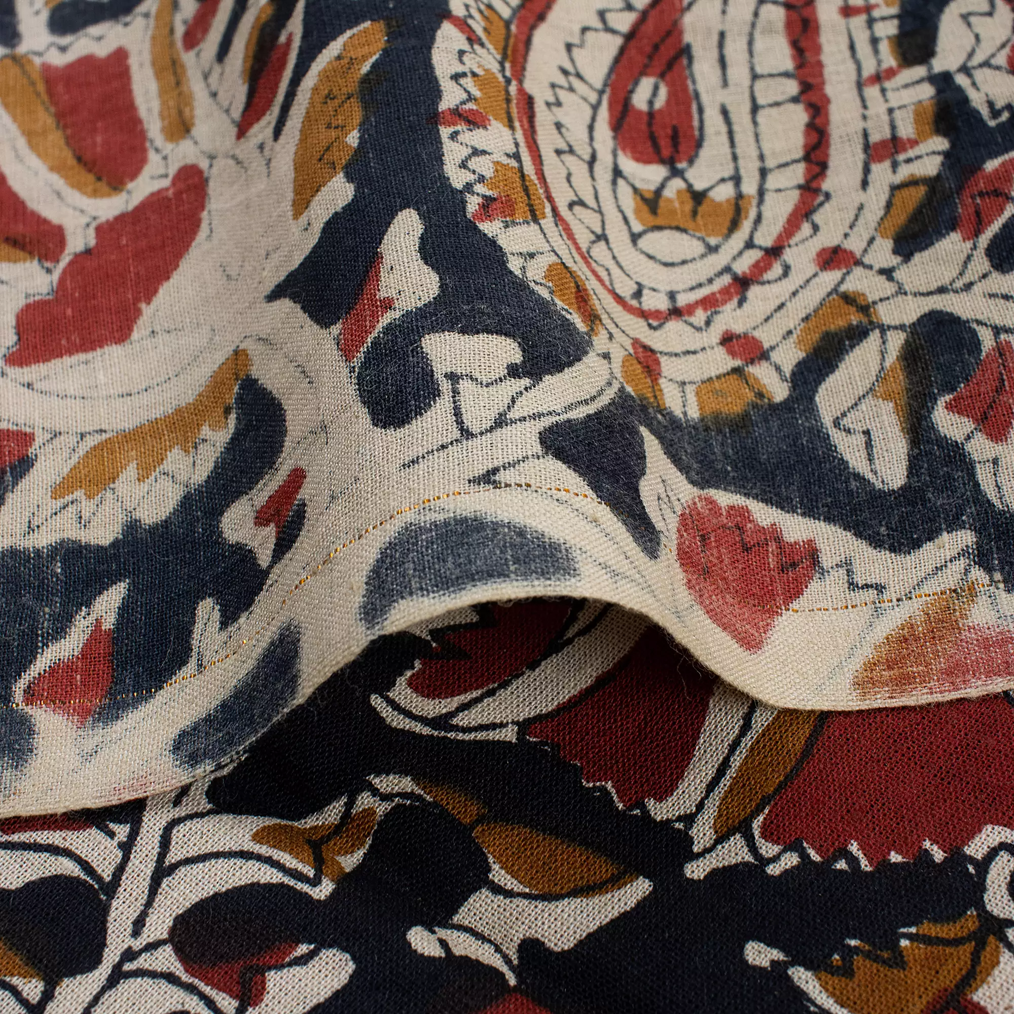 Premium Quality Paisley Bagru Print Fabric - Image 2