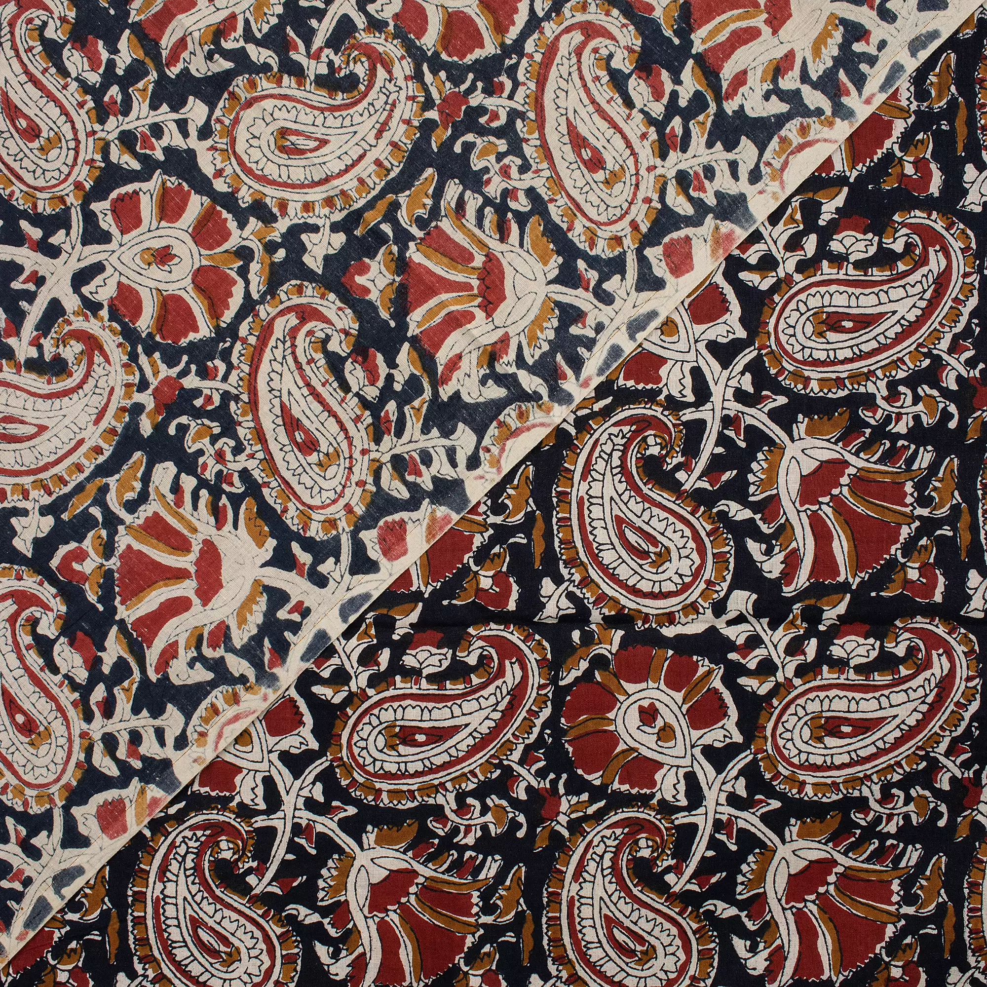 Premium Quality Paisley Bagru Print Fabric - Image 3