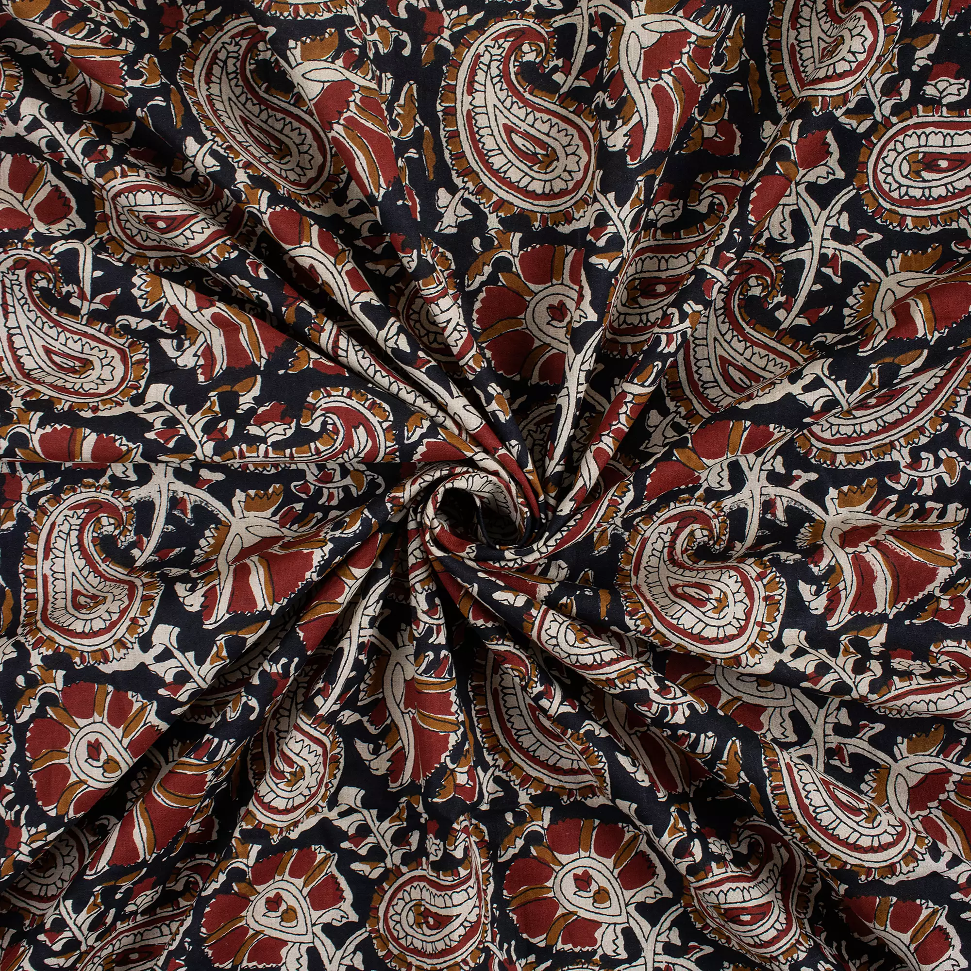 Premium Quality Paisley Bagru Print Fabric - Image 5