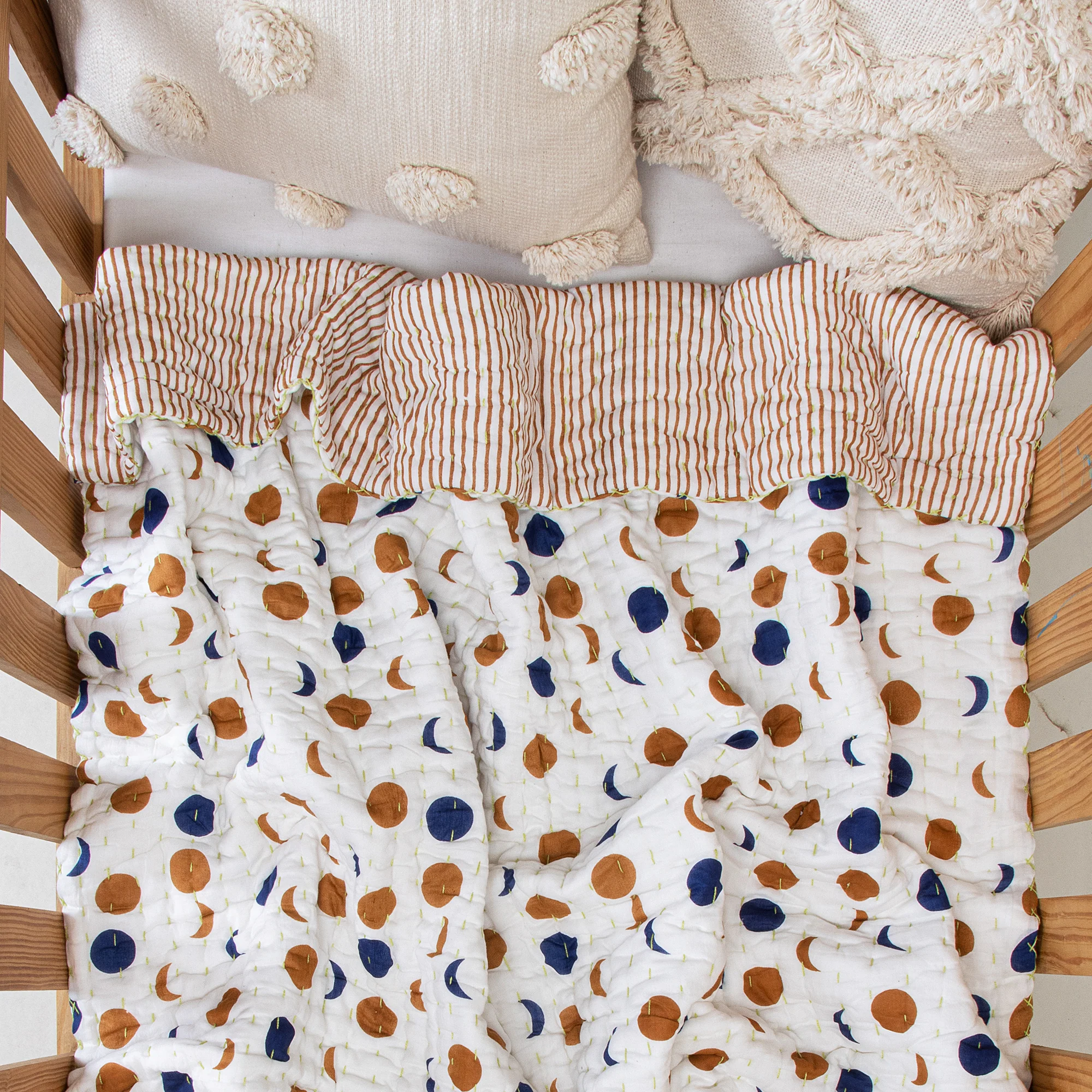 Premium Hand Block Printed Cotton Baby Blanket - Image 2