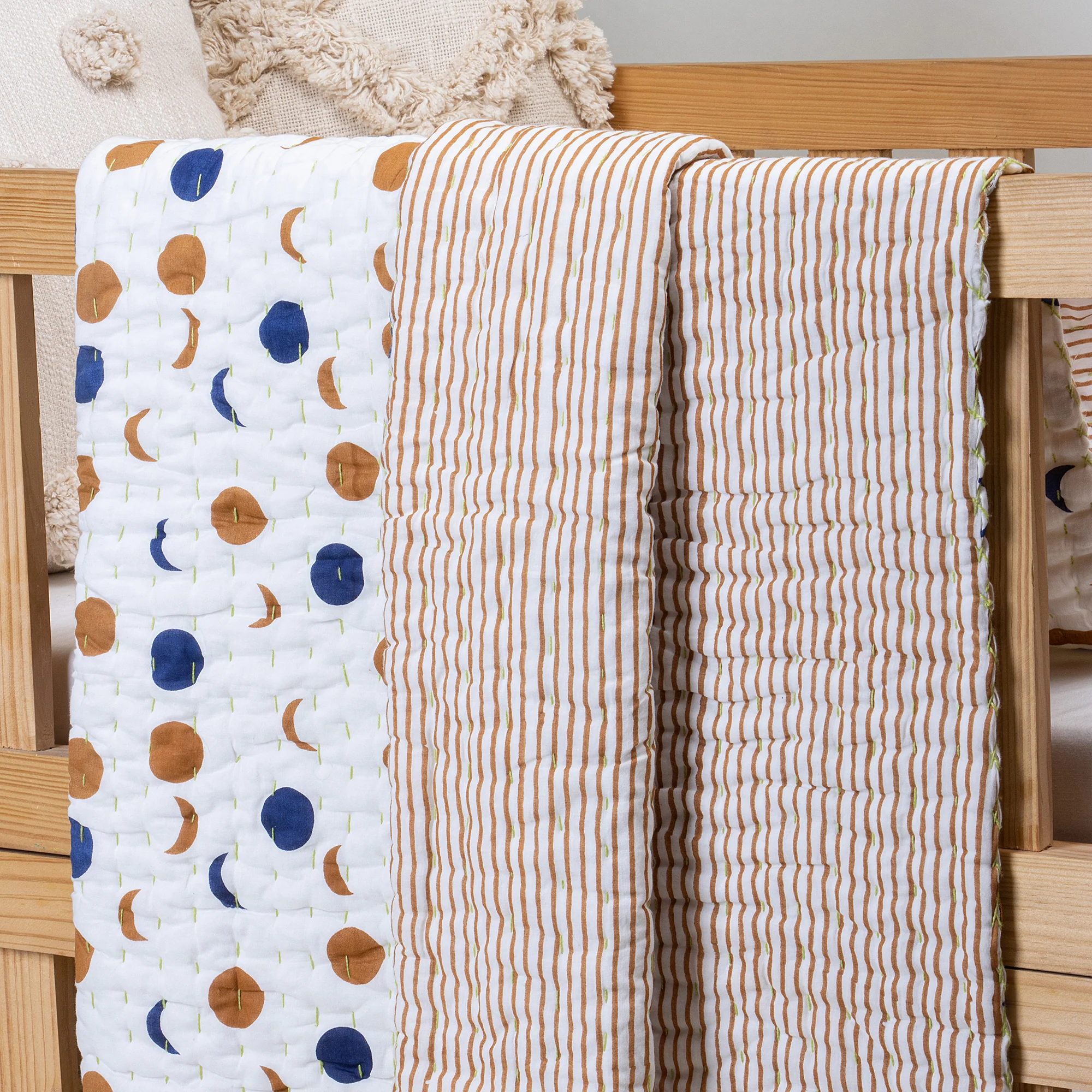 Premium Hand Block Printed Cotton Baby Blanket - Image 4