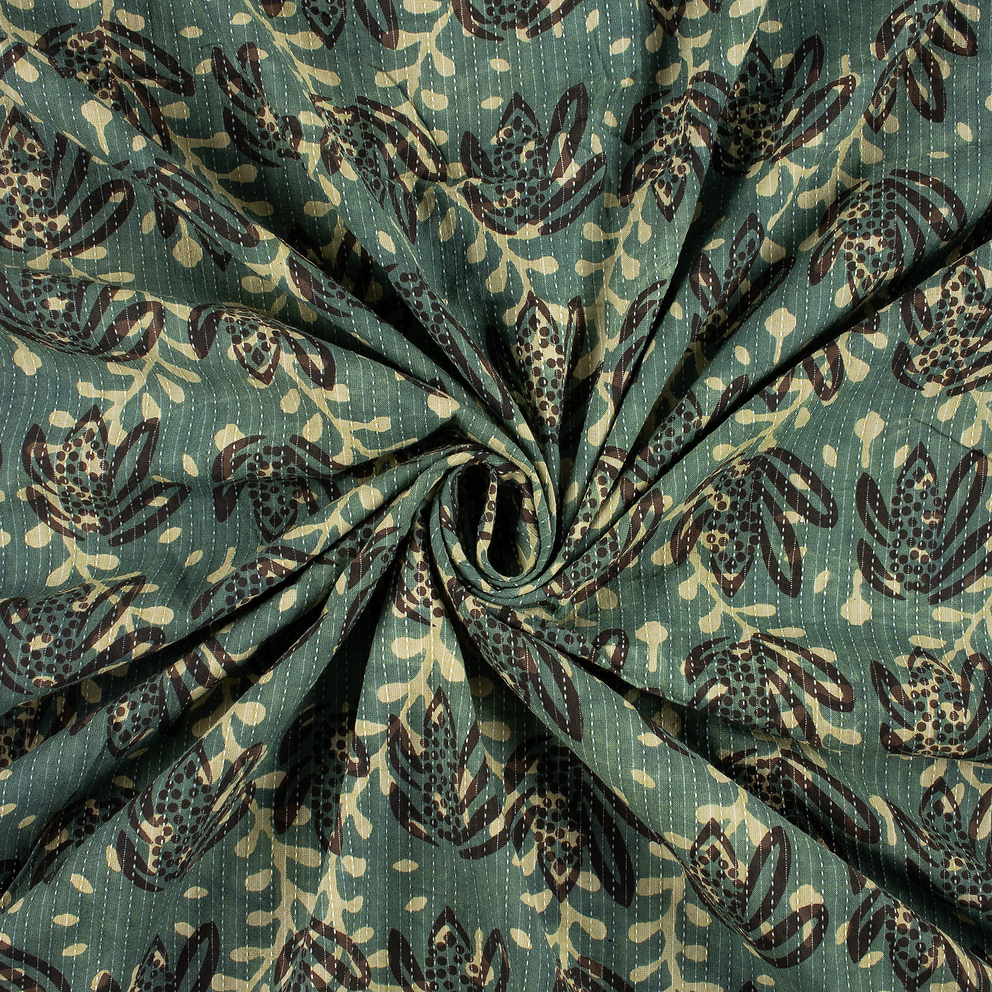 Premium Quality Dabu Hand Block Printed kantha Fabric - Image 2