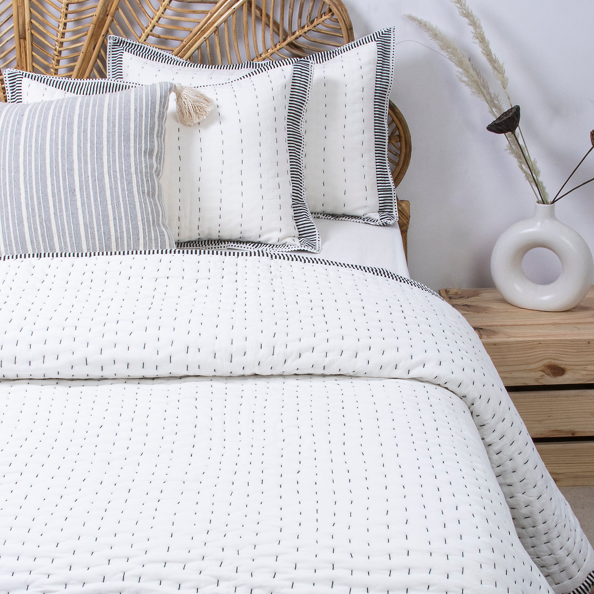 Premium Quality Handmade Cotton Kantha Quilt Blanket