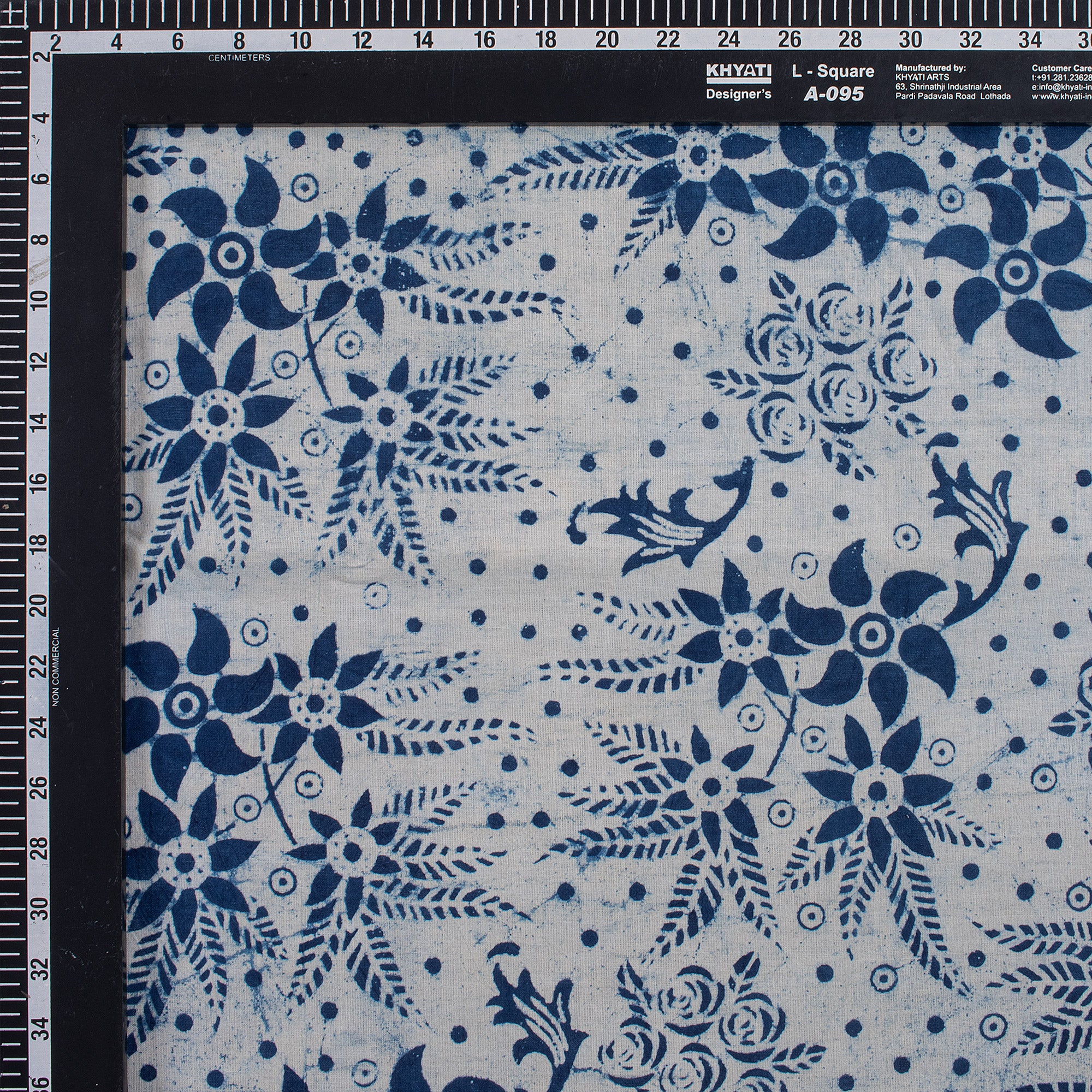 Premium Quality Indigo Blue Hand Block Printed Fabric - Image 5