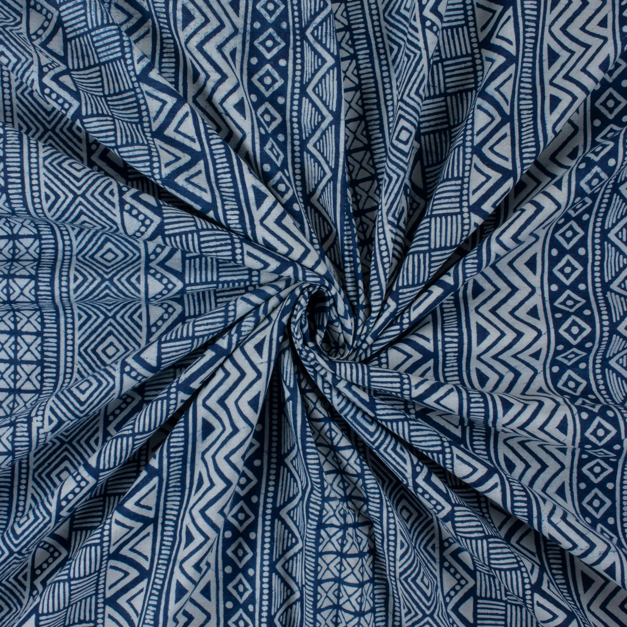 Premium Quality Indigo Cotton Fabric by the Yard - Image 6