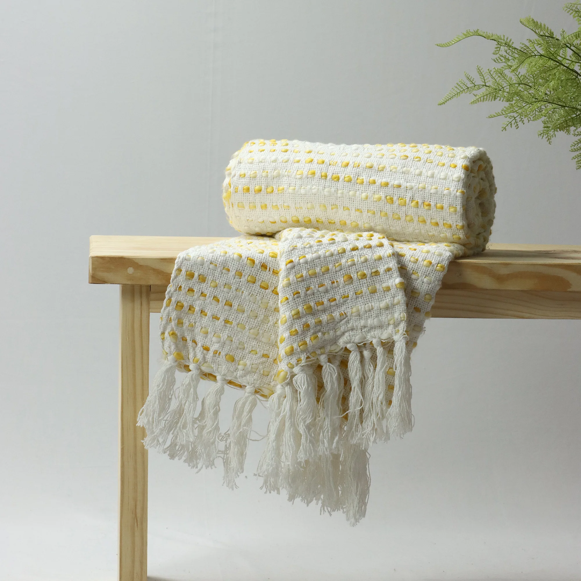 Indian Pure Cotton Reversible Sofa Hand Woven Throw - Image 4