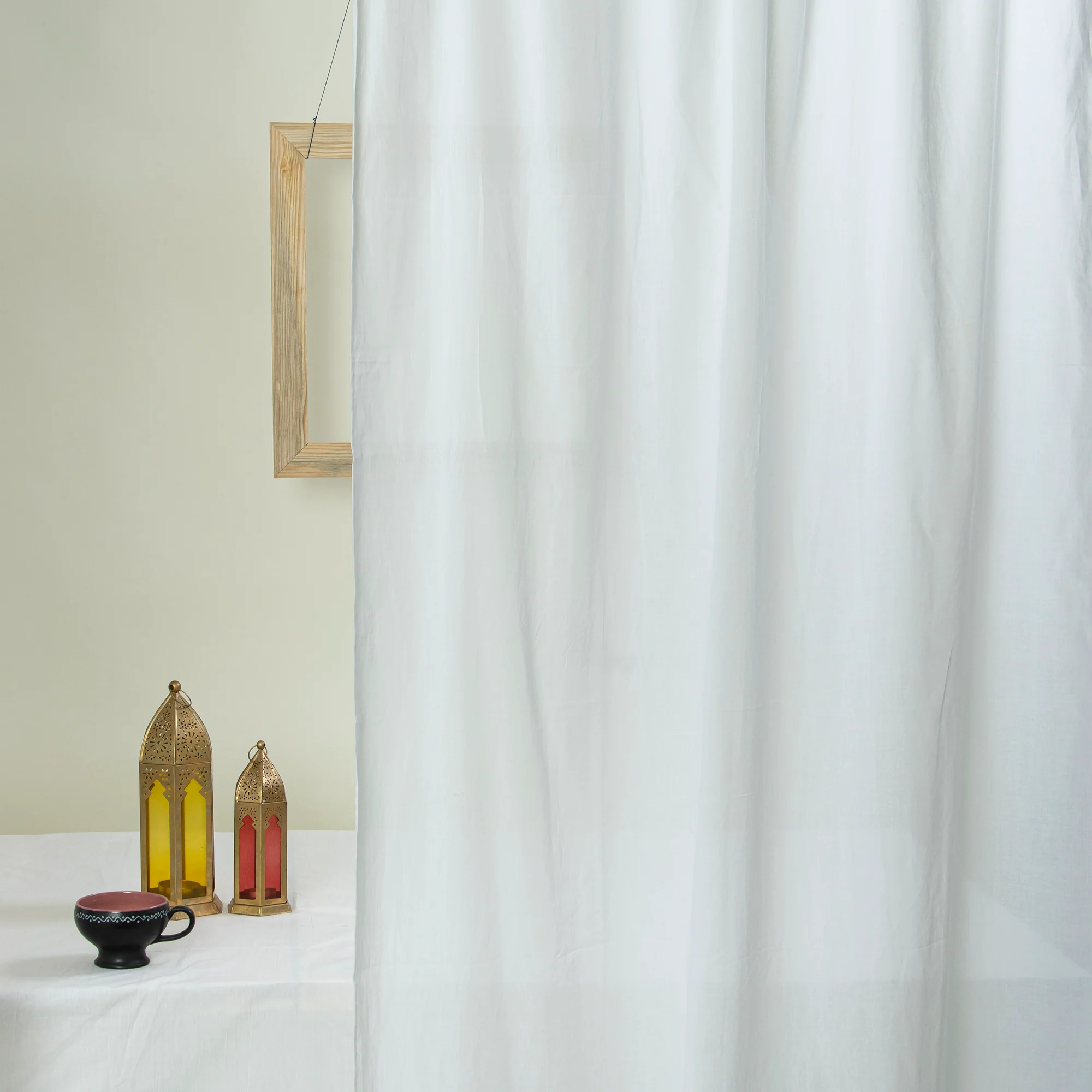 Premium Solid Cotton Curtains For Living Room - Image 2