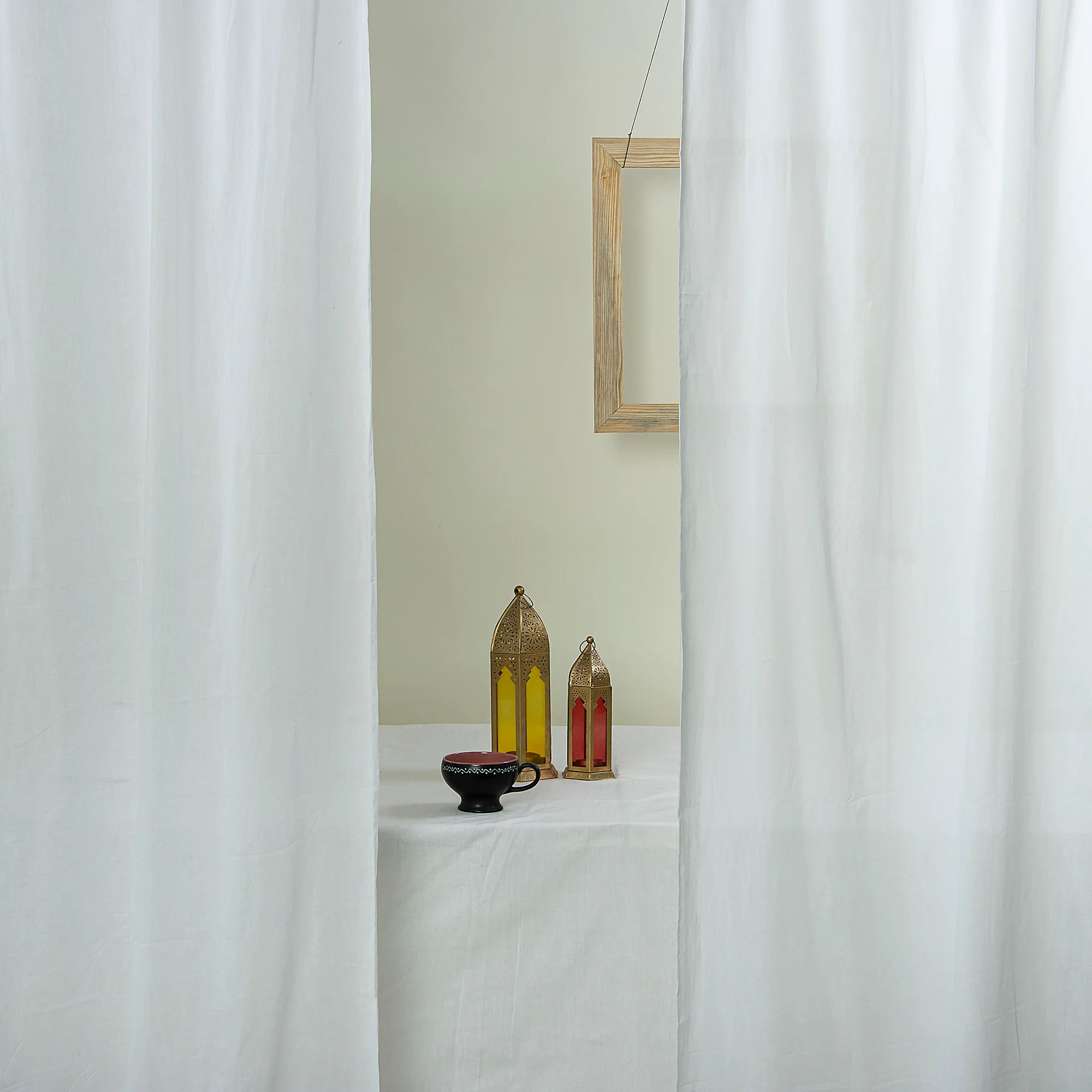 Premium Solid Cotton Curtains For Living Room - Image 5