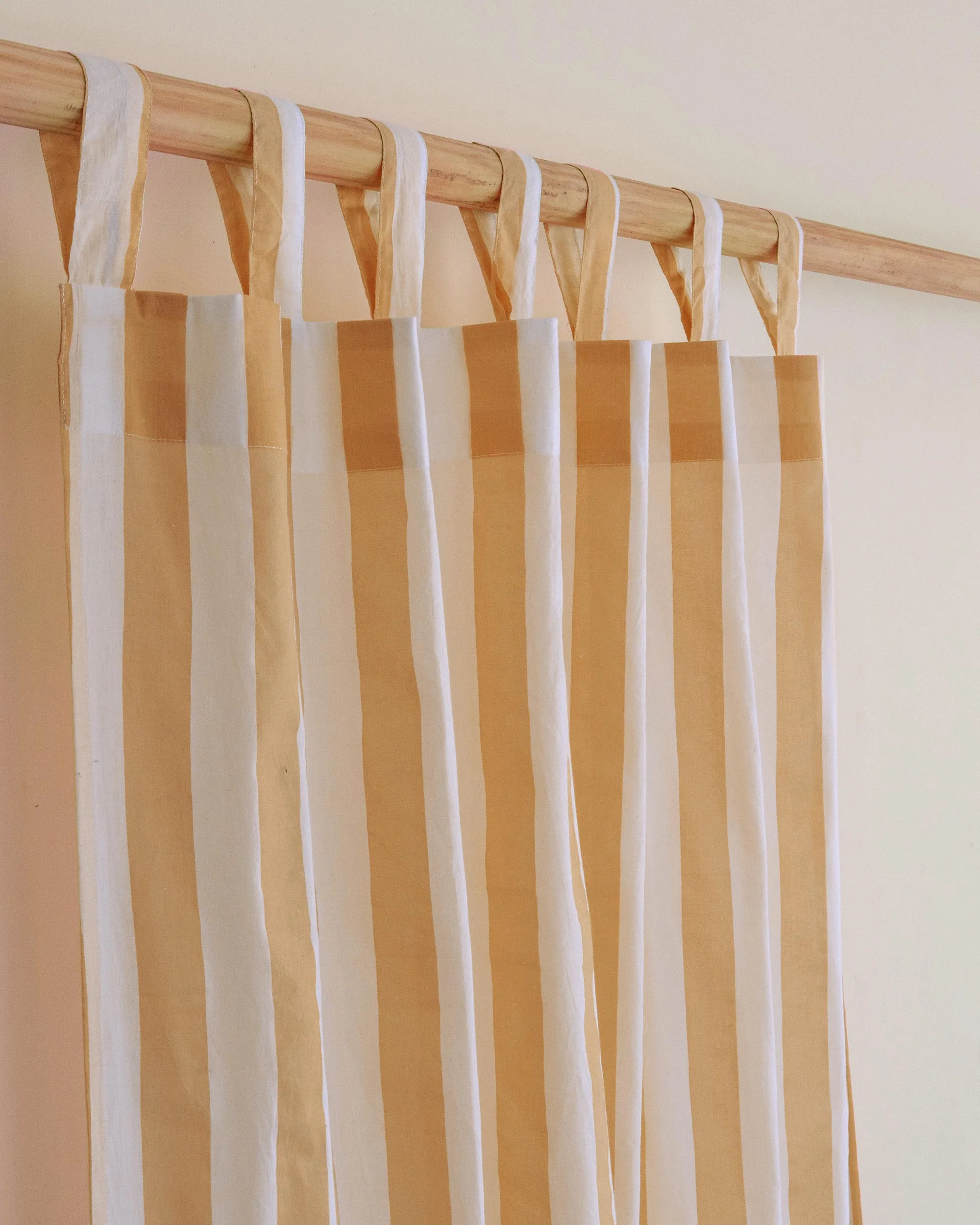 Premium Striped Block Print Decorative Curtains