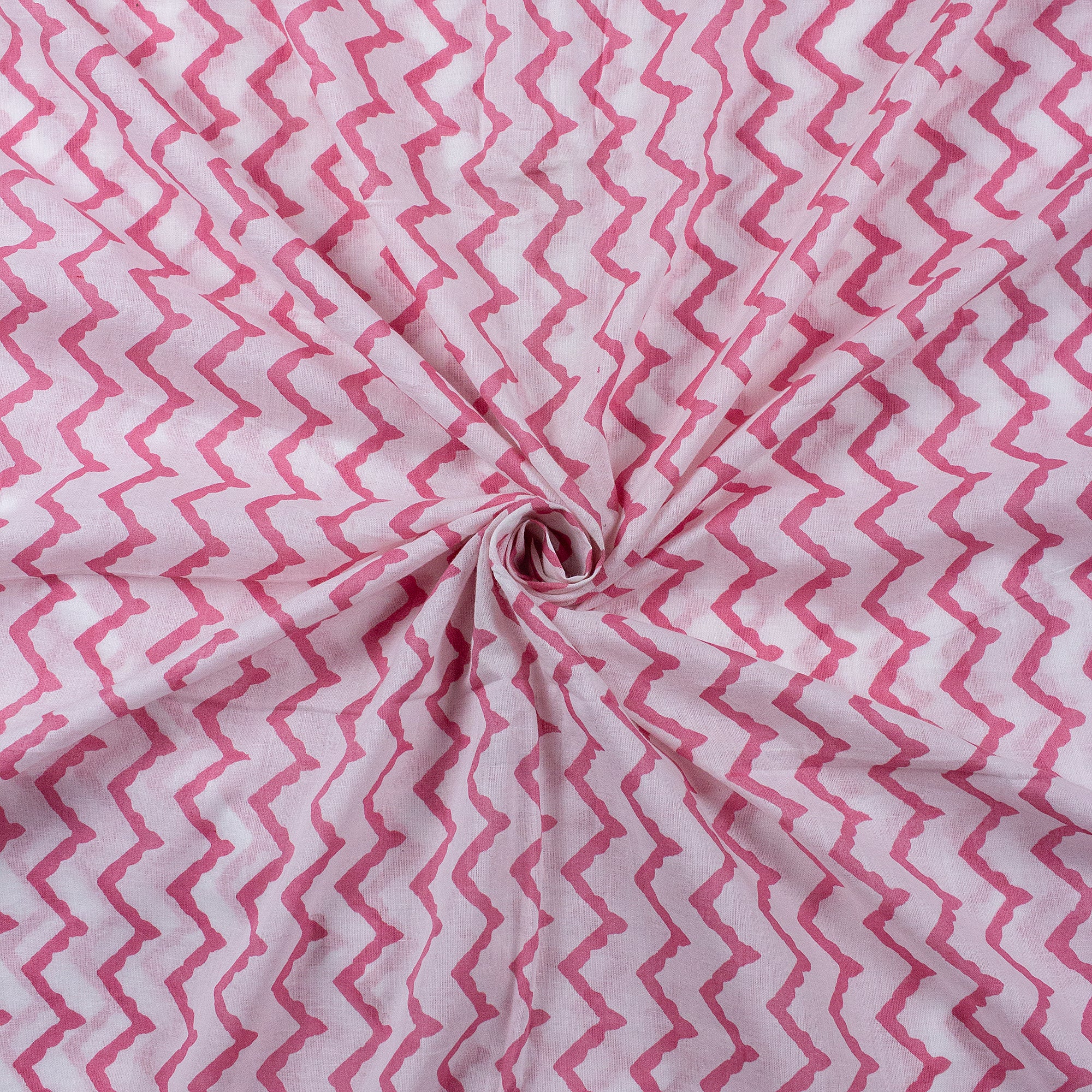 Premium Stylish Wave Hand Block Organic Cotton Fabric - Image 3
