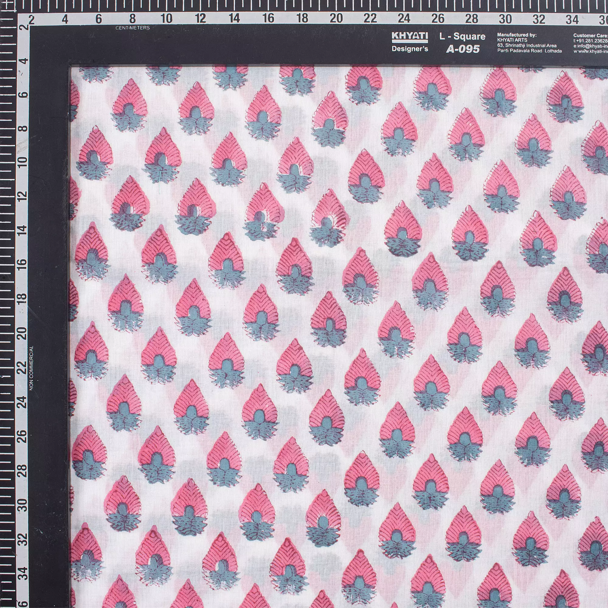 Hand Block Printed Organic Cotton Fabric Cloth - Image 3