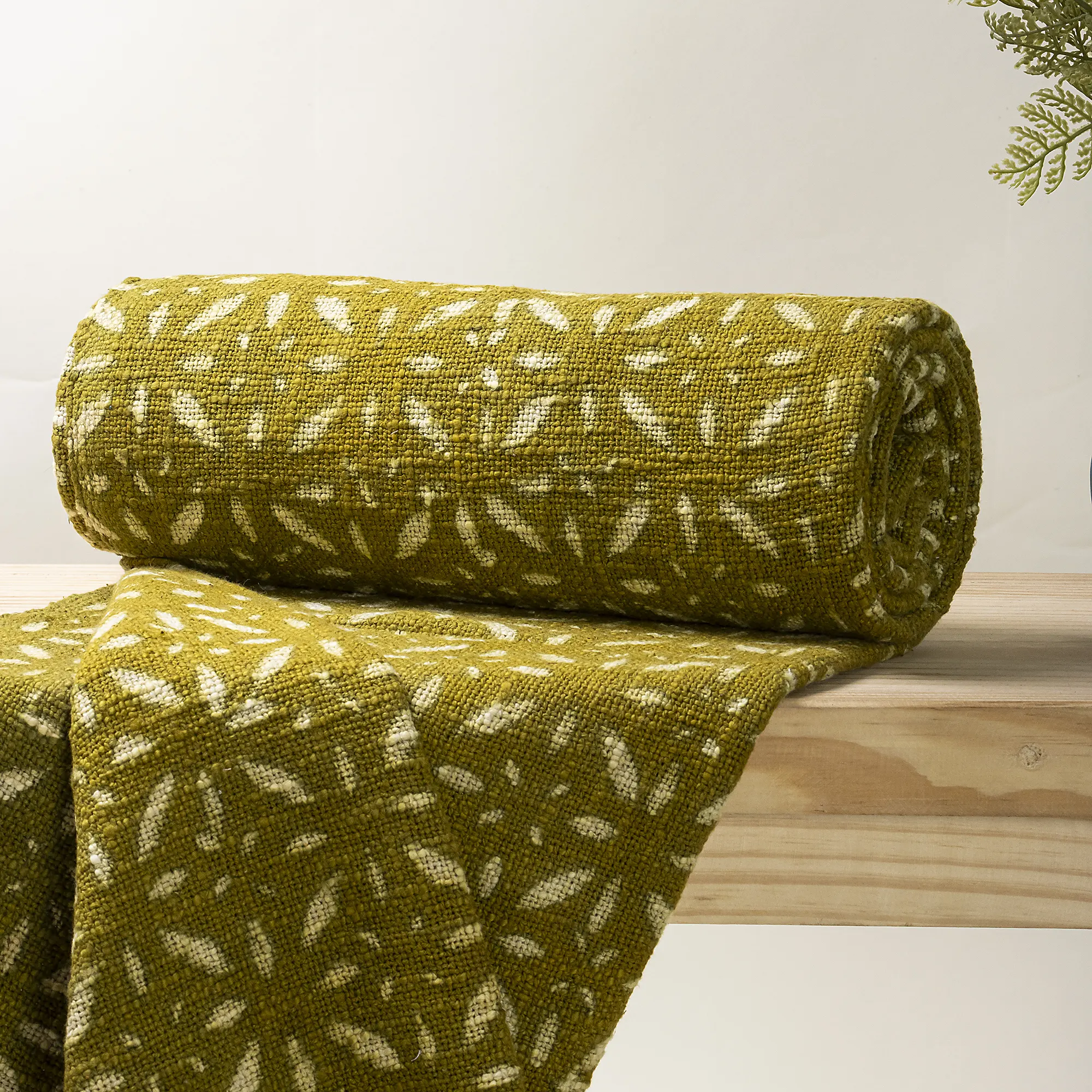 Stylish Handmade Green Floral Block Printed Cotton Throw Blankets for Home Decor - Image 5