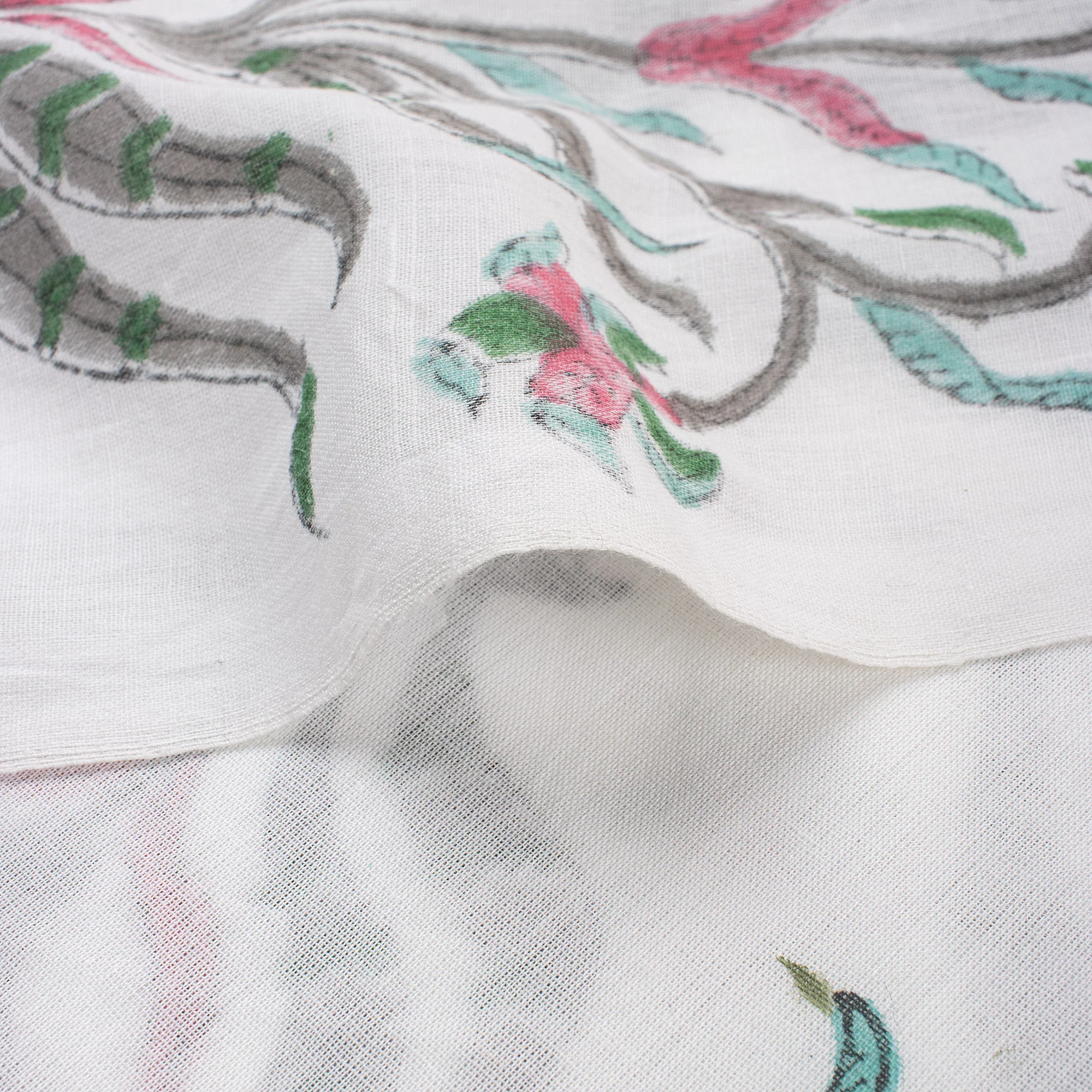 Pure Cotton Hand Block Printed Fabric - Image 2