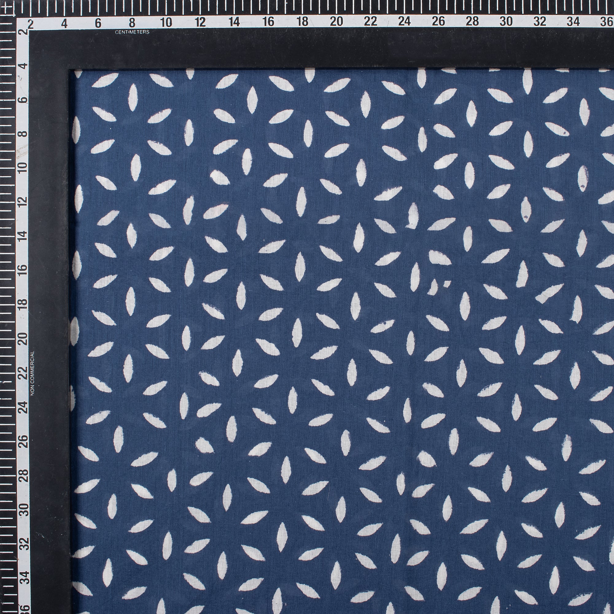 Pure Cotton Hand Block Printed Discharge Fabric - Image 3