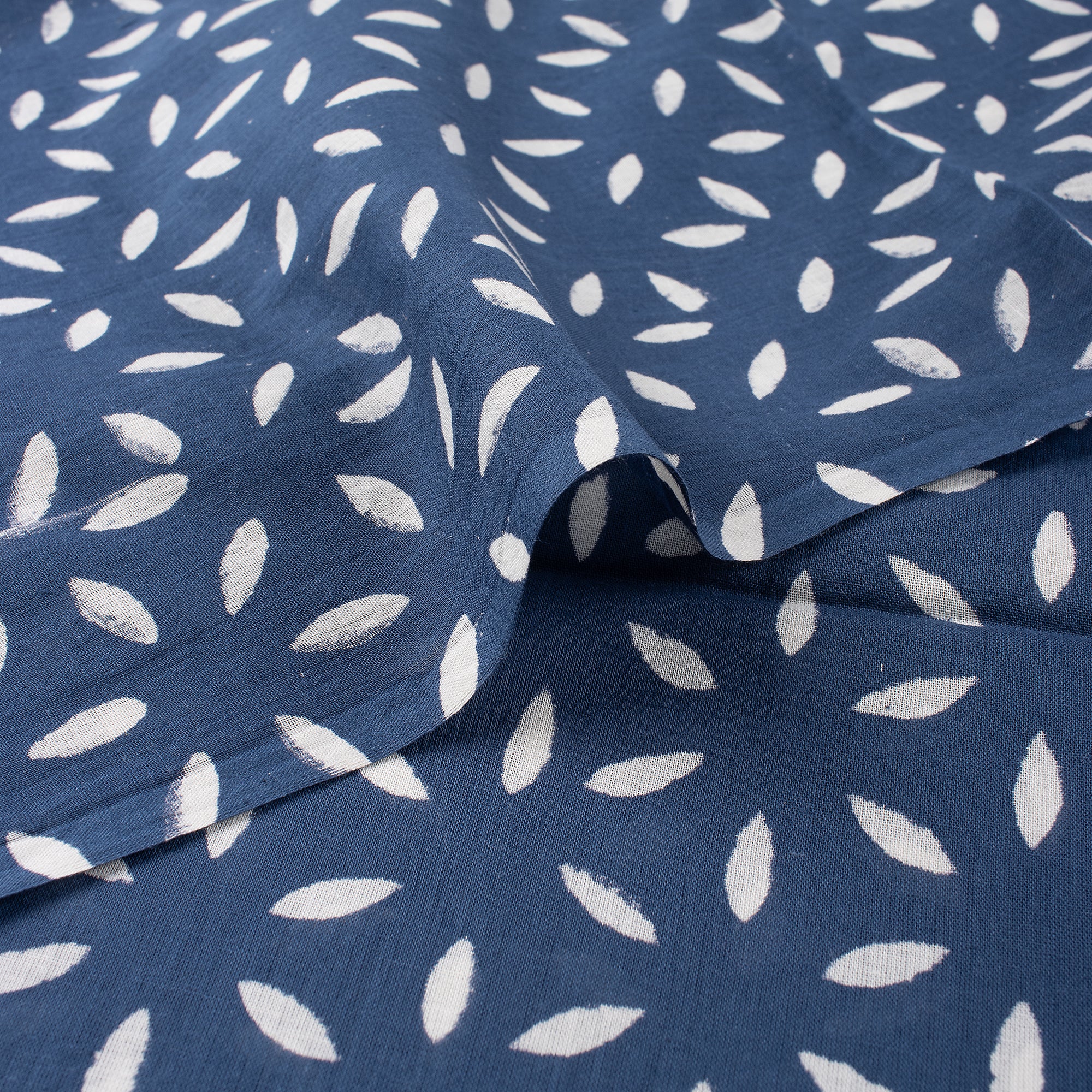 Pure Cotton Hand Block Printed Discharge Fabric - Image 4