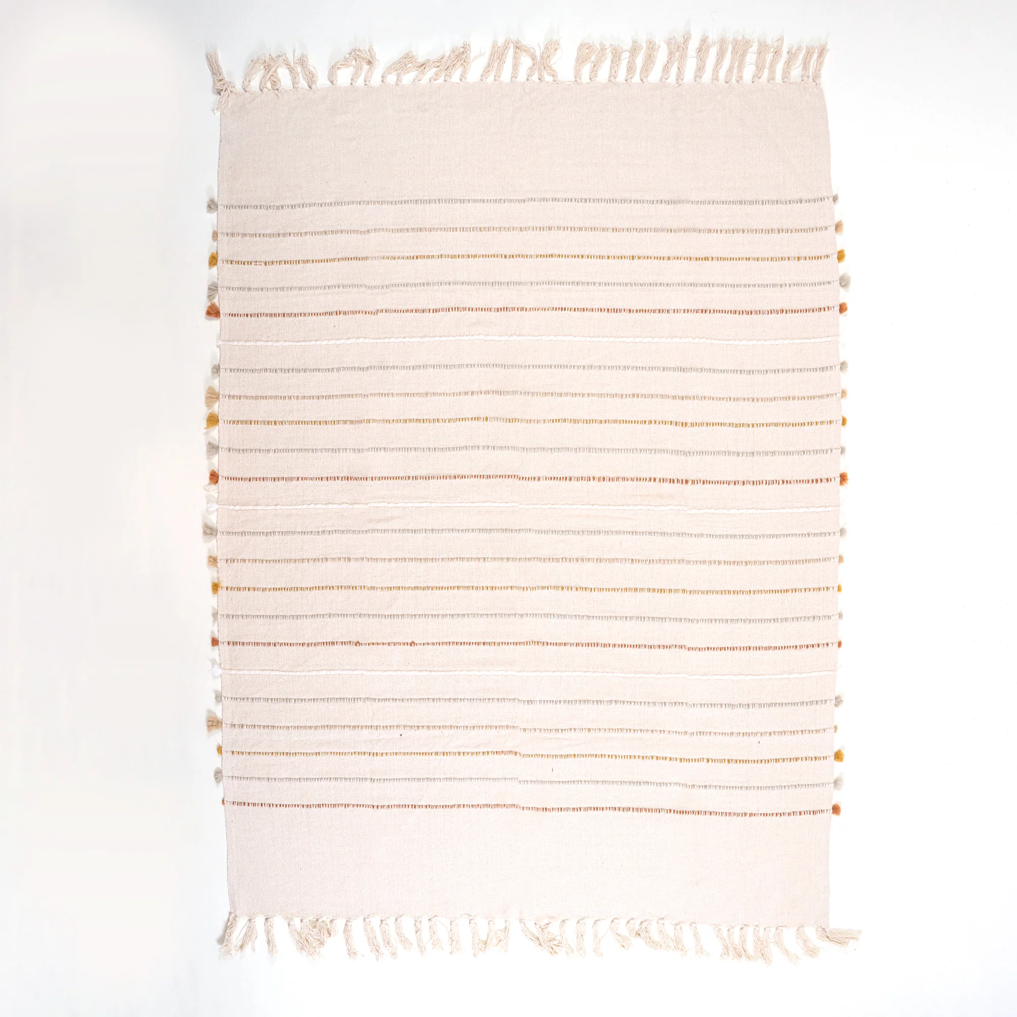 Indian Handmade Cotton Woven Throw Blanket - Image 4