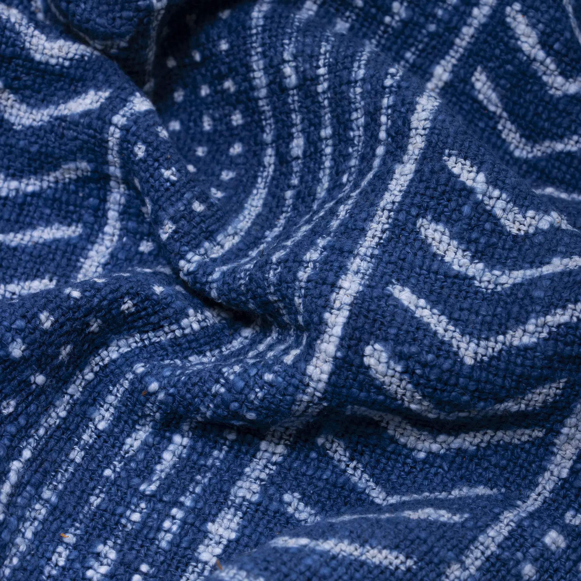 Indigo Hand Block Printed Pure Cotton Throw Blankets for Couch - Image 6